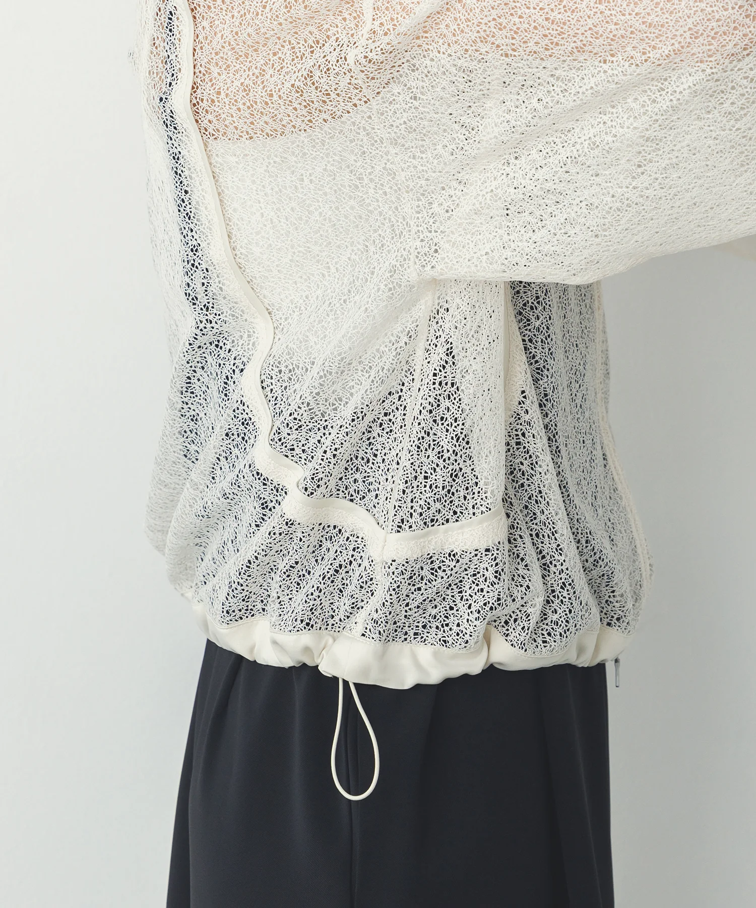 ダブルジップレースブルゾン