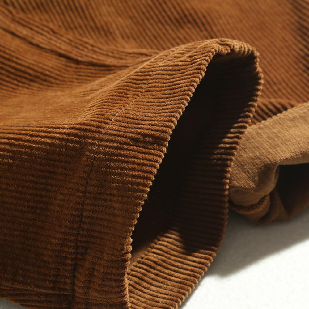 アメカジ　2本タック入りコーデュロイワイドパンツ