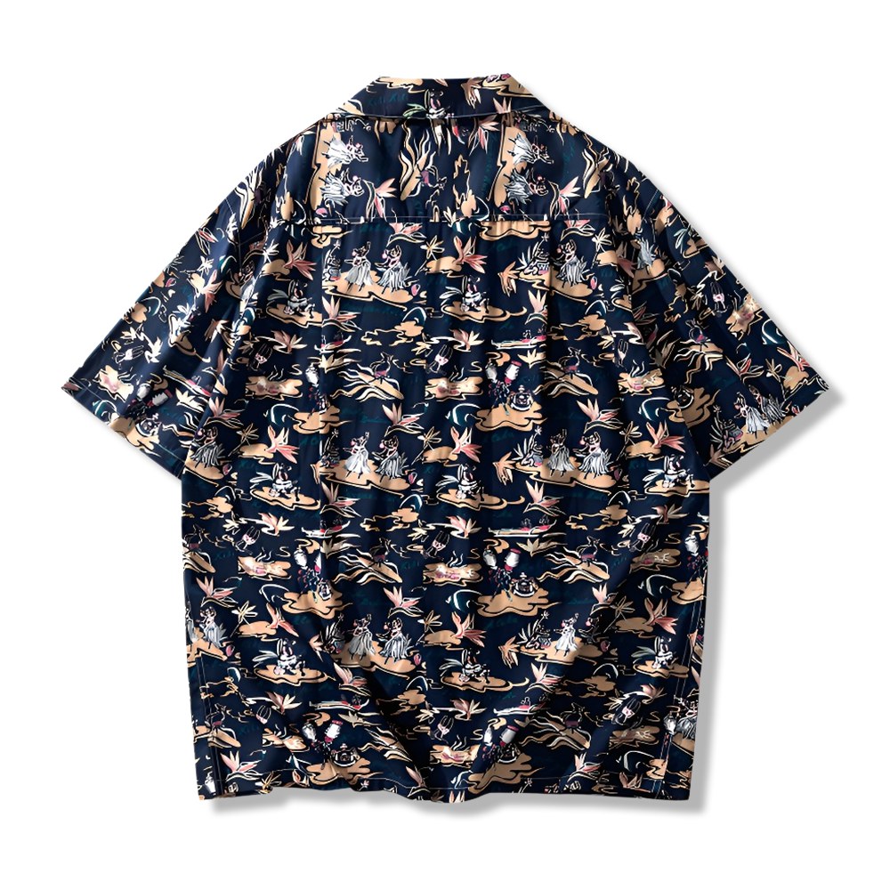 「ハワイの物語」コットンプリントシャツ