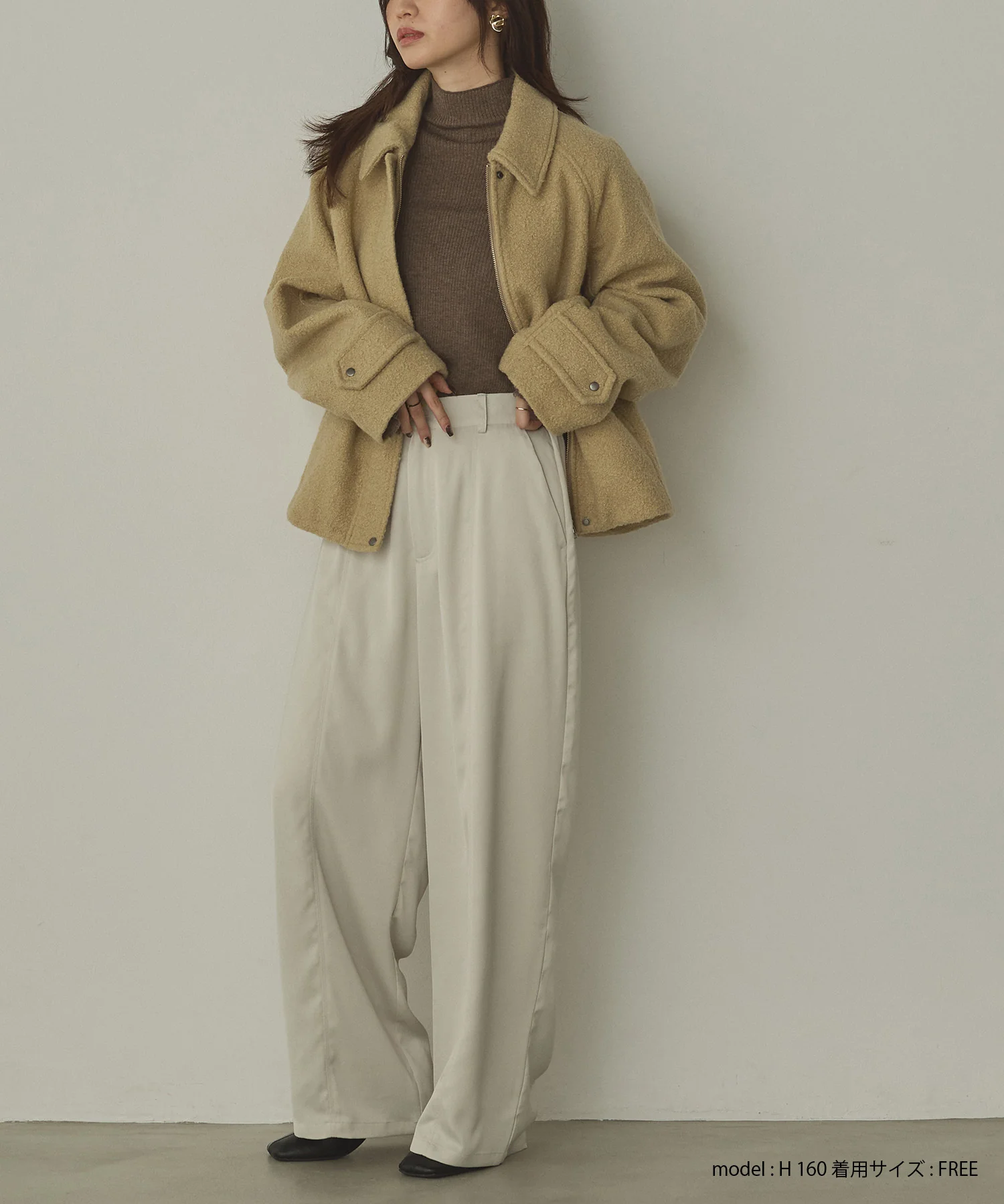 くるくるブークレ ショートブルゾン