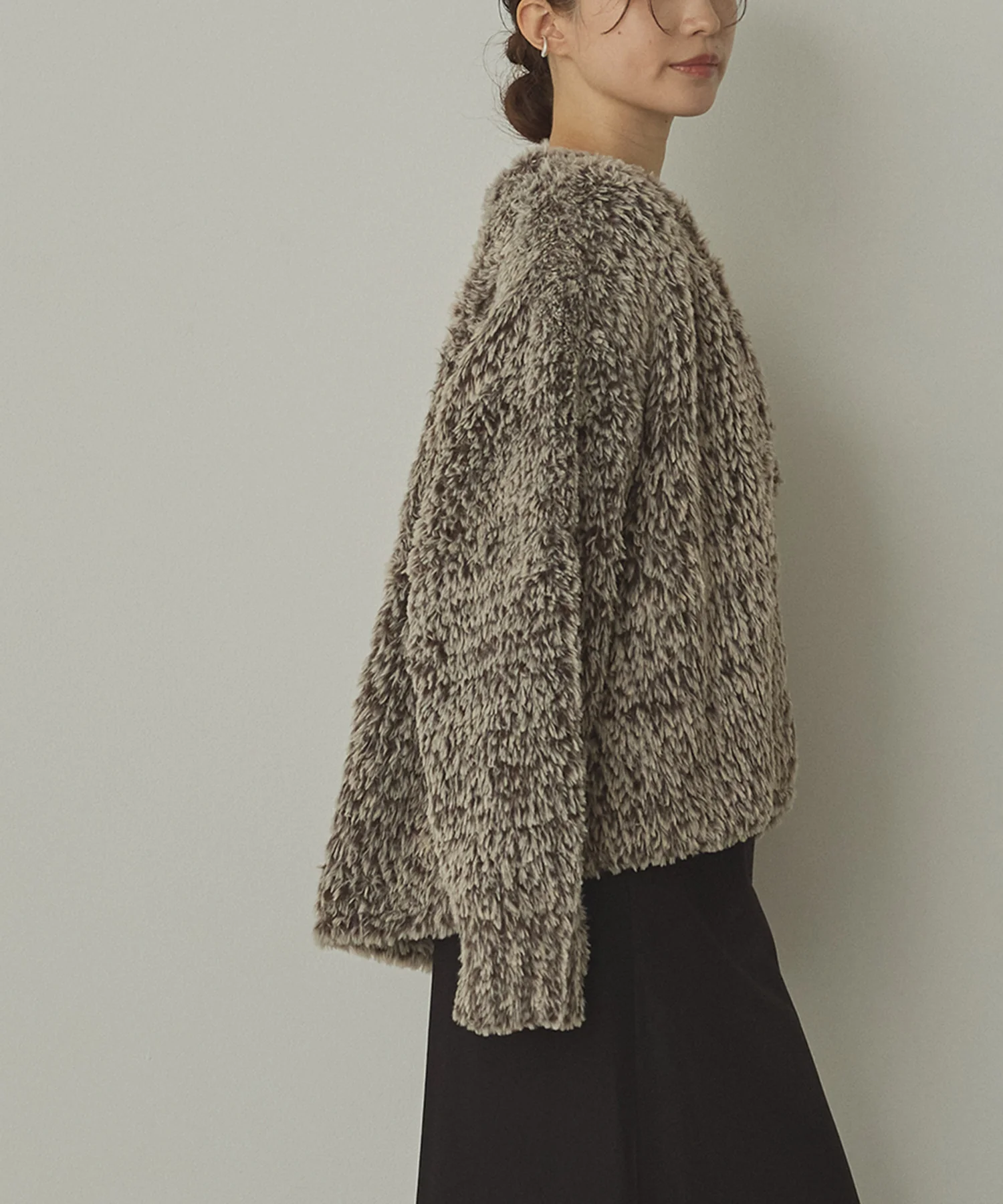 ファー ニットコート