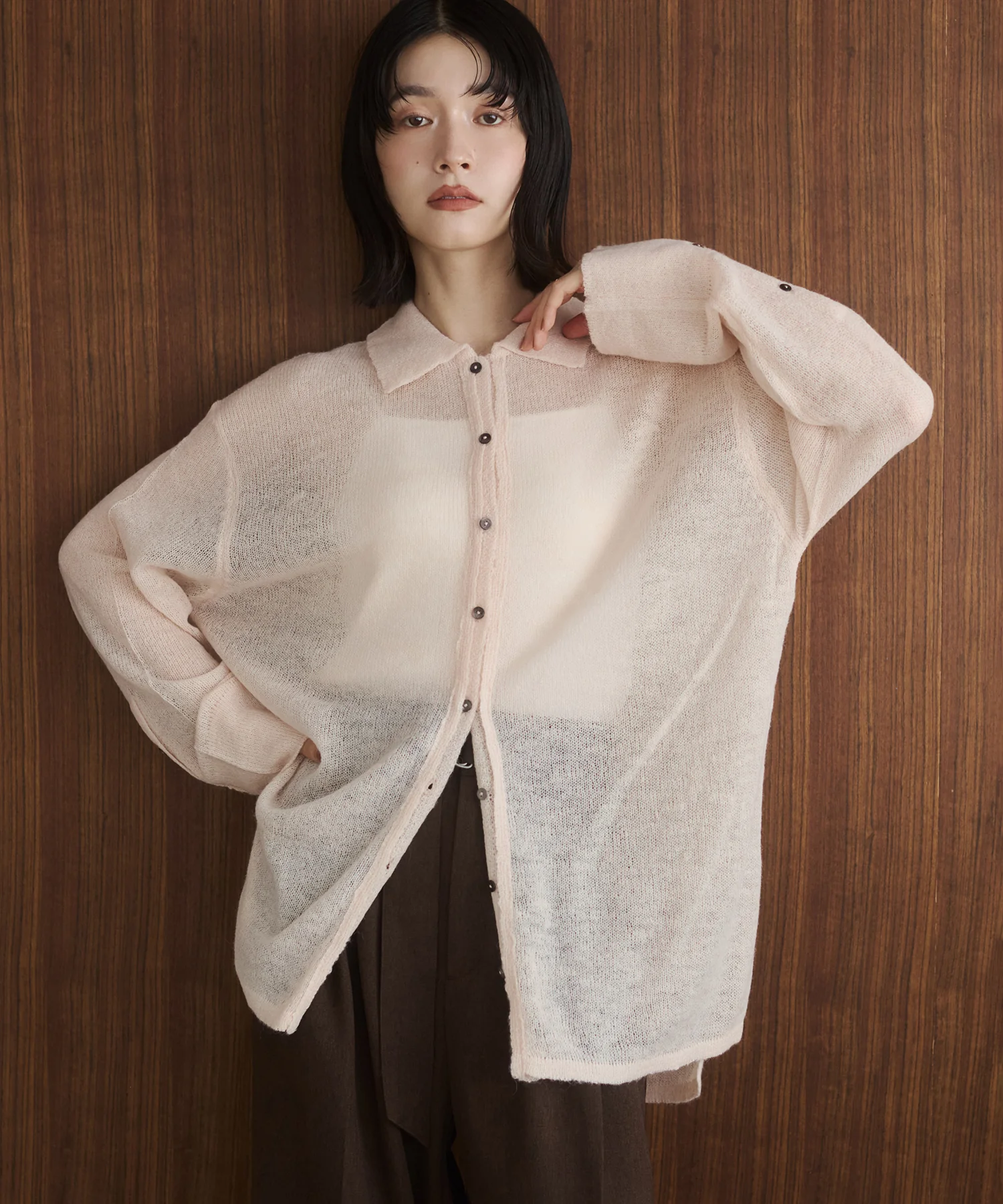 アルパカニット シアーシャツ