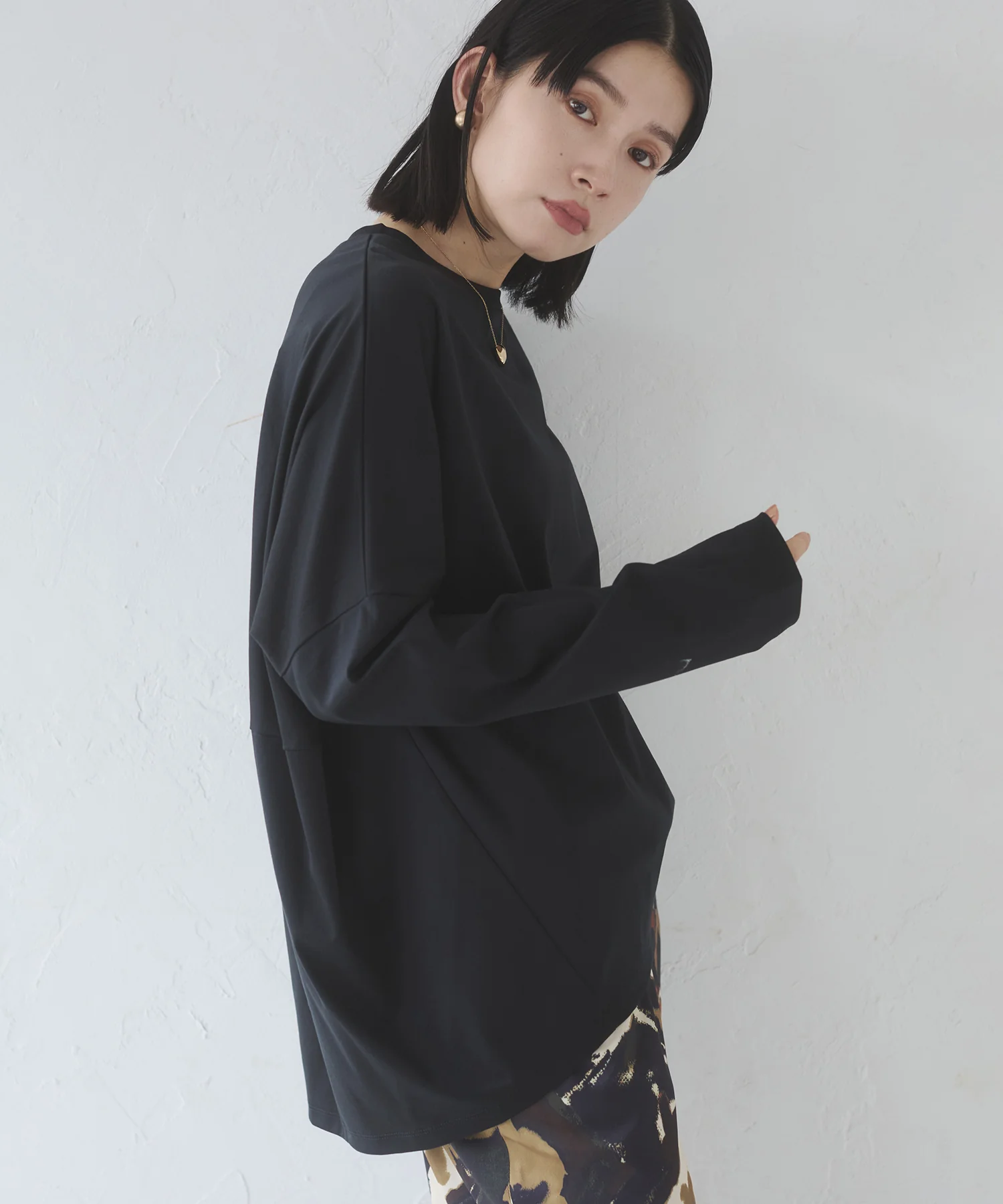 コクーンシルエット ロンT