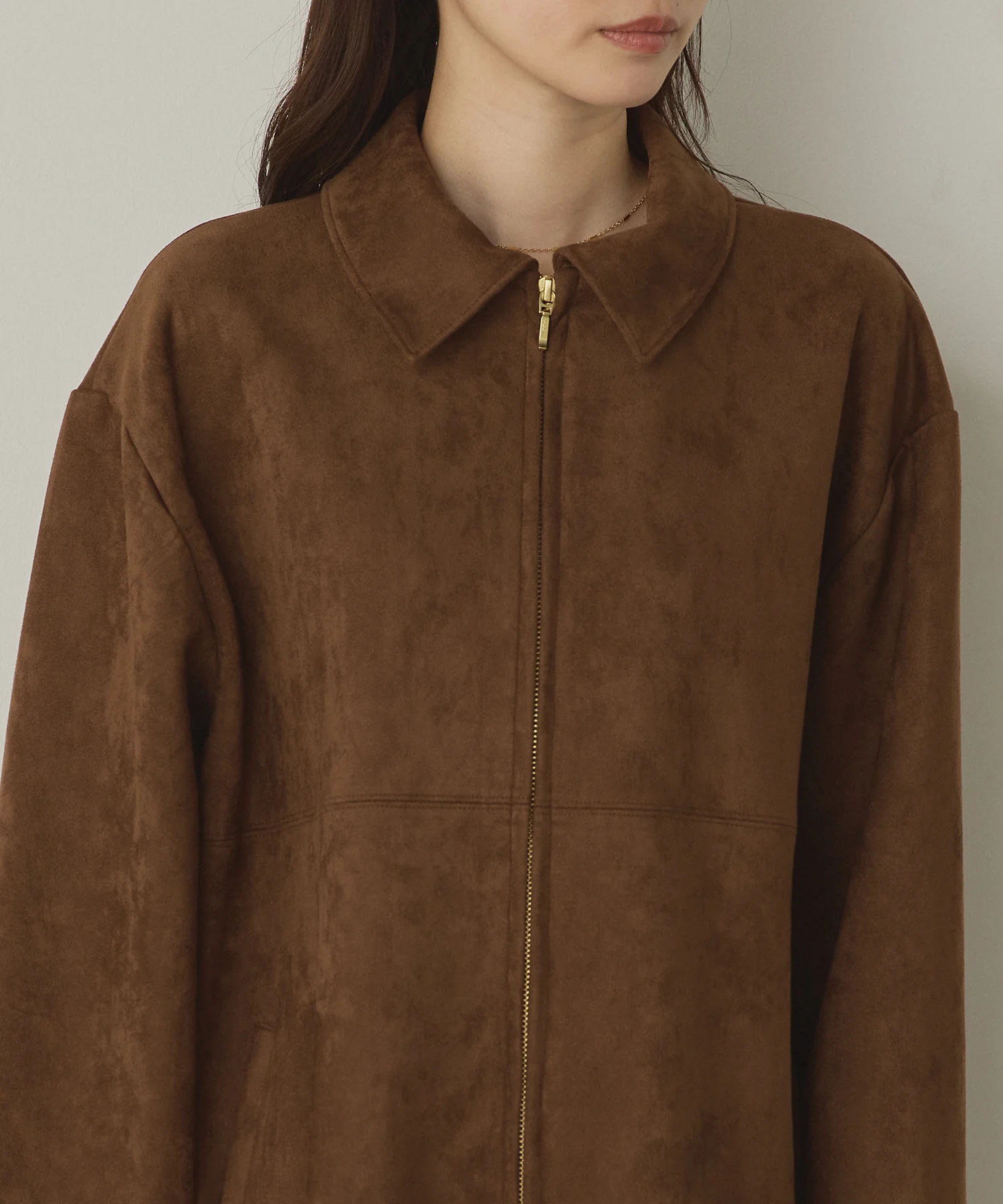 フェイクスウェード Wジップオーバーブルゾン