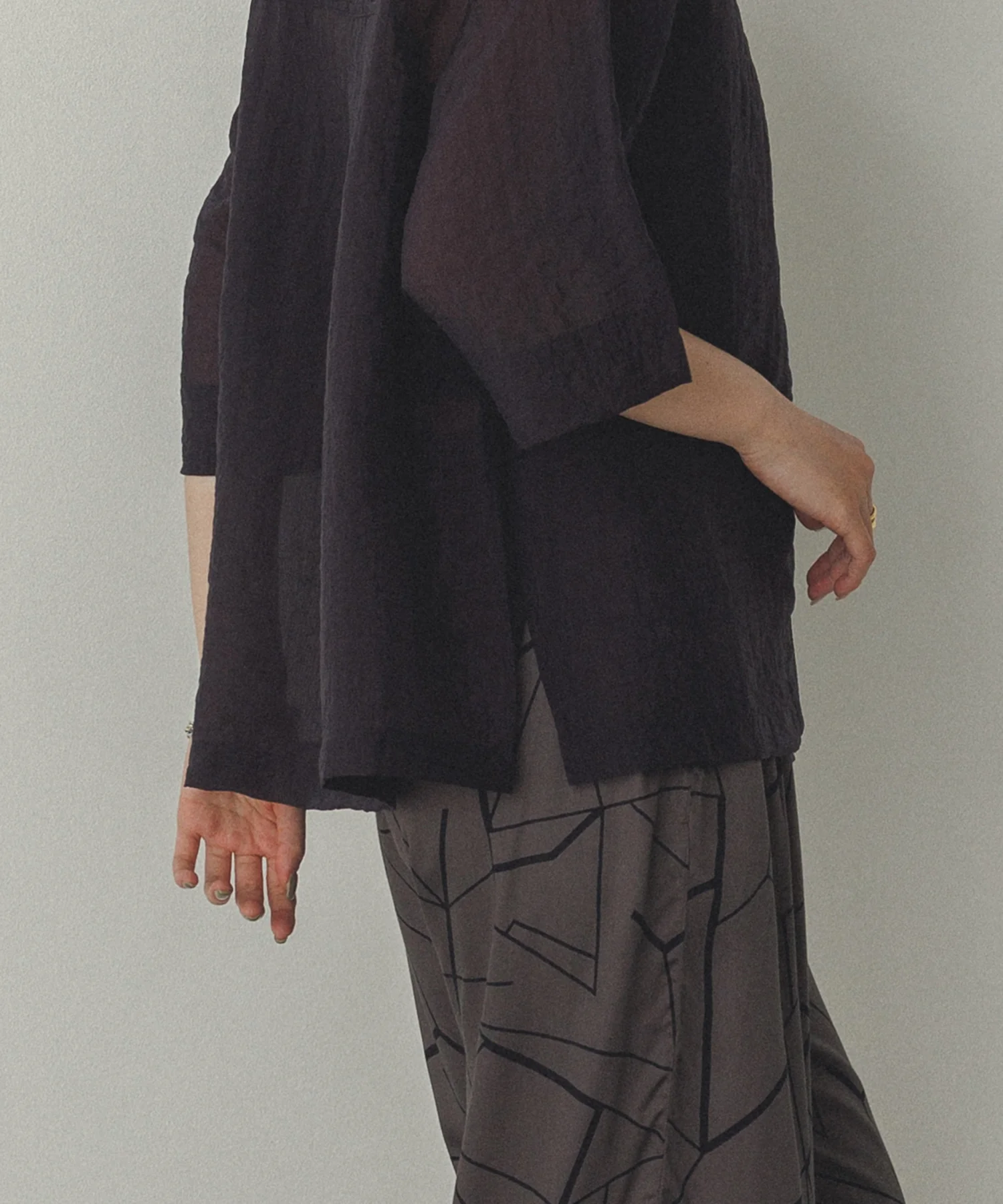 半袖 ツヤシアーシャツ