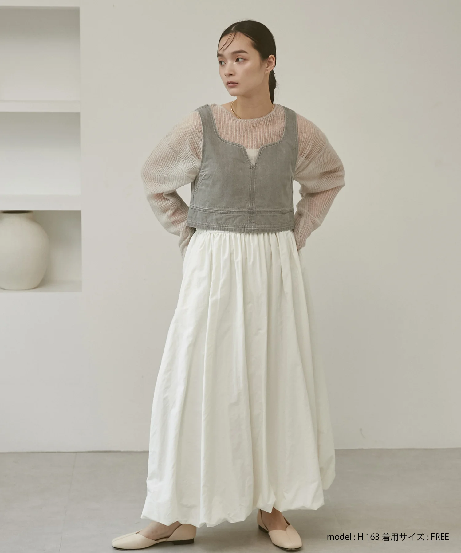 【WEB限定/別注】スラブデニム ビスチェ