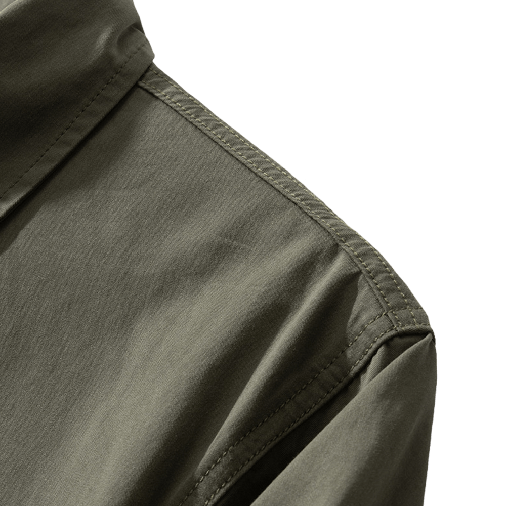 メンズコットンワークシャツ半袖夏