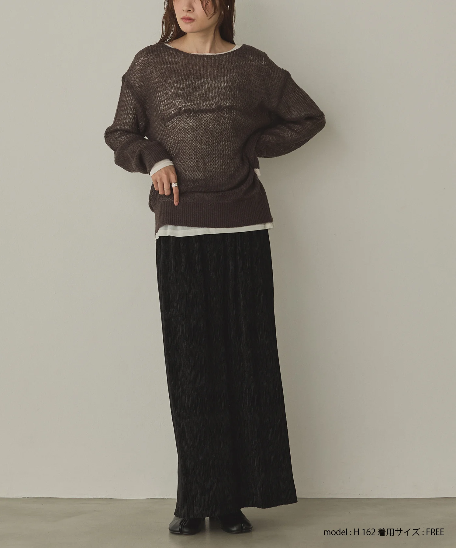 アルパカニット ロゴシアートップス