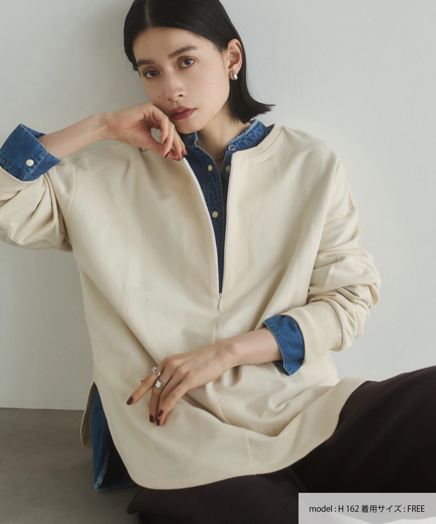 【WEB限定/別注】2WAY ハーフジップスウェット