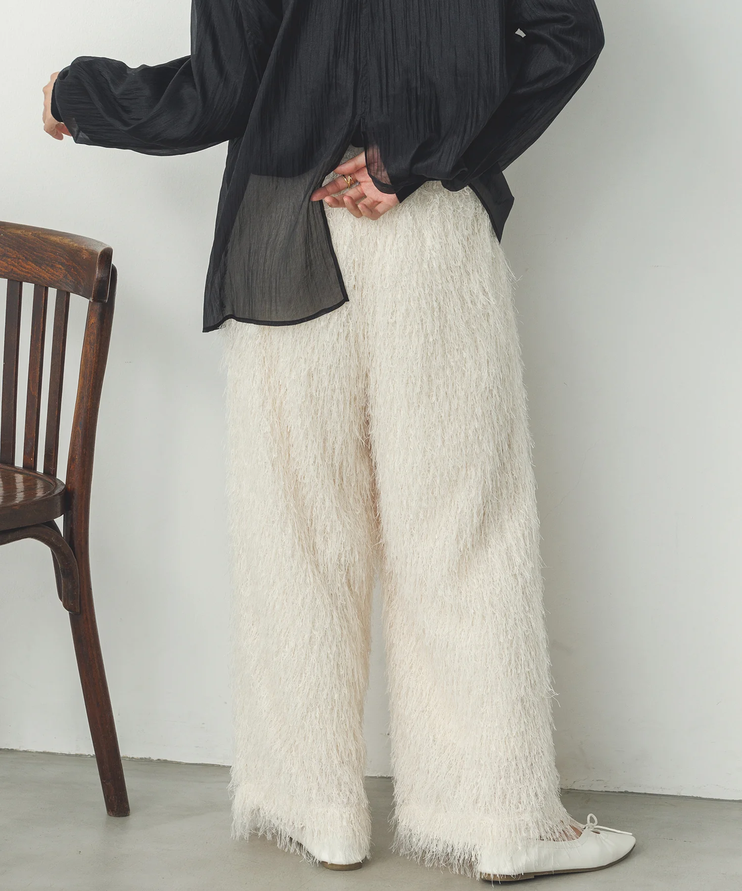 カットジャガード イージーパンツ