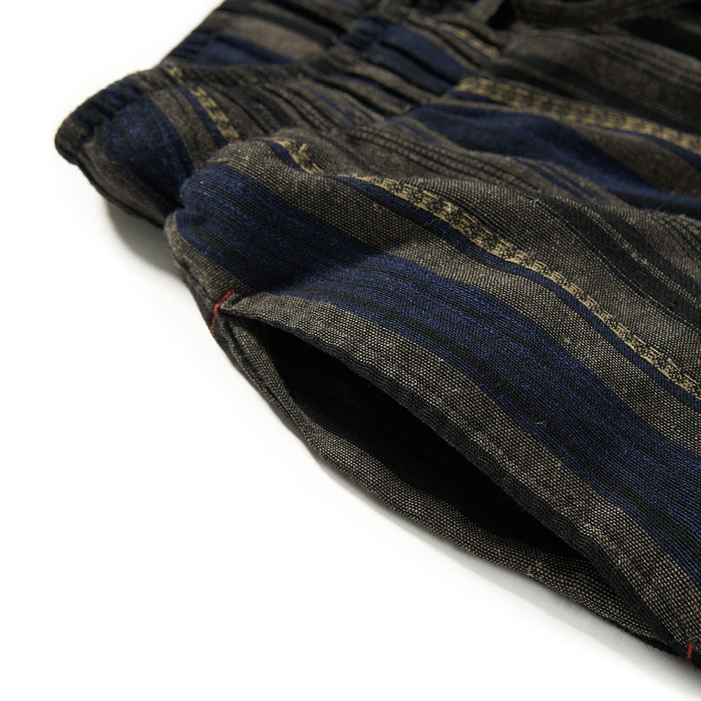 和風先染め　落ち感のあるワイドパンツ