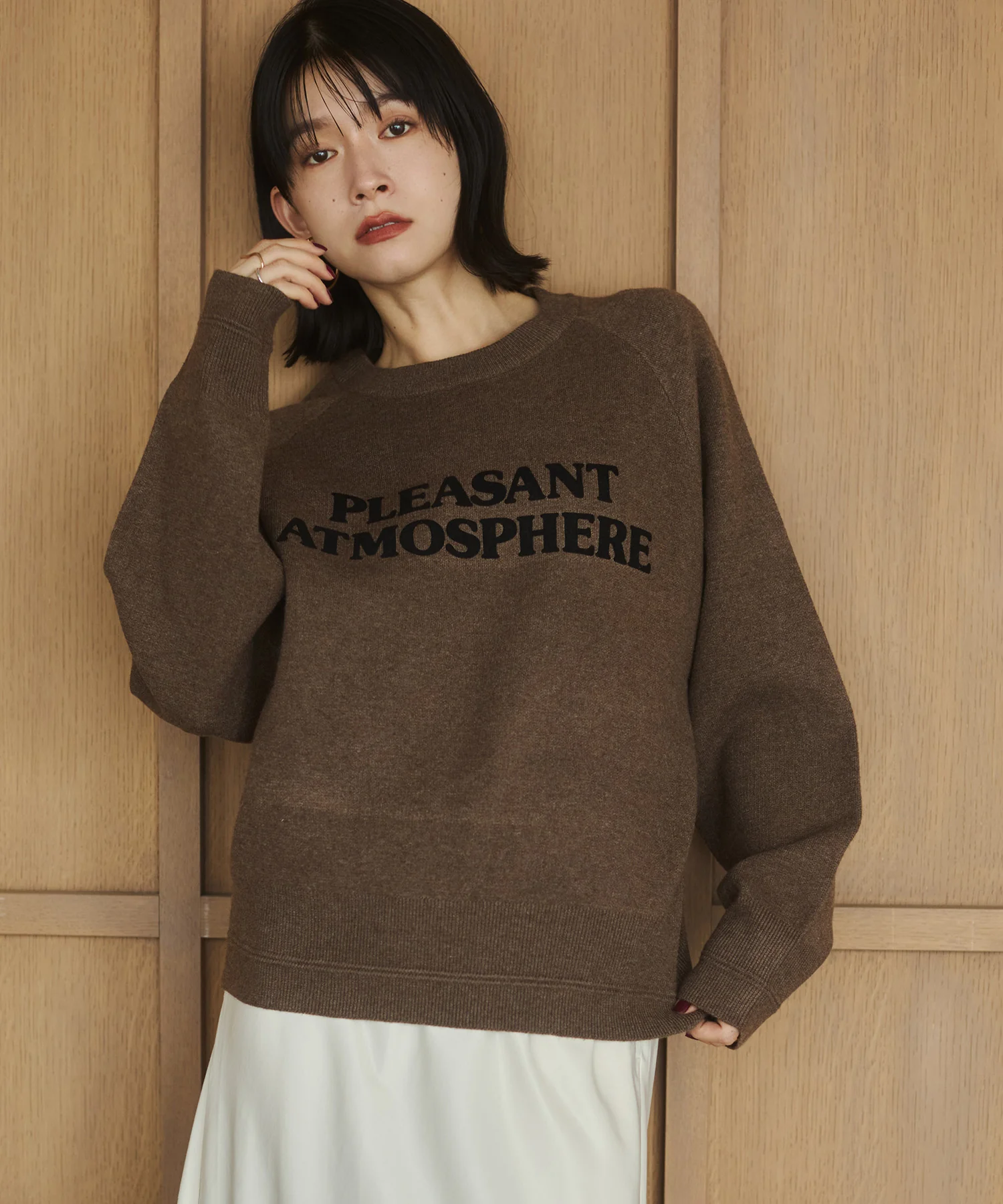 【WEB限定/別注】【新色追加】スウェットライクロゴニット