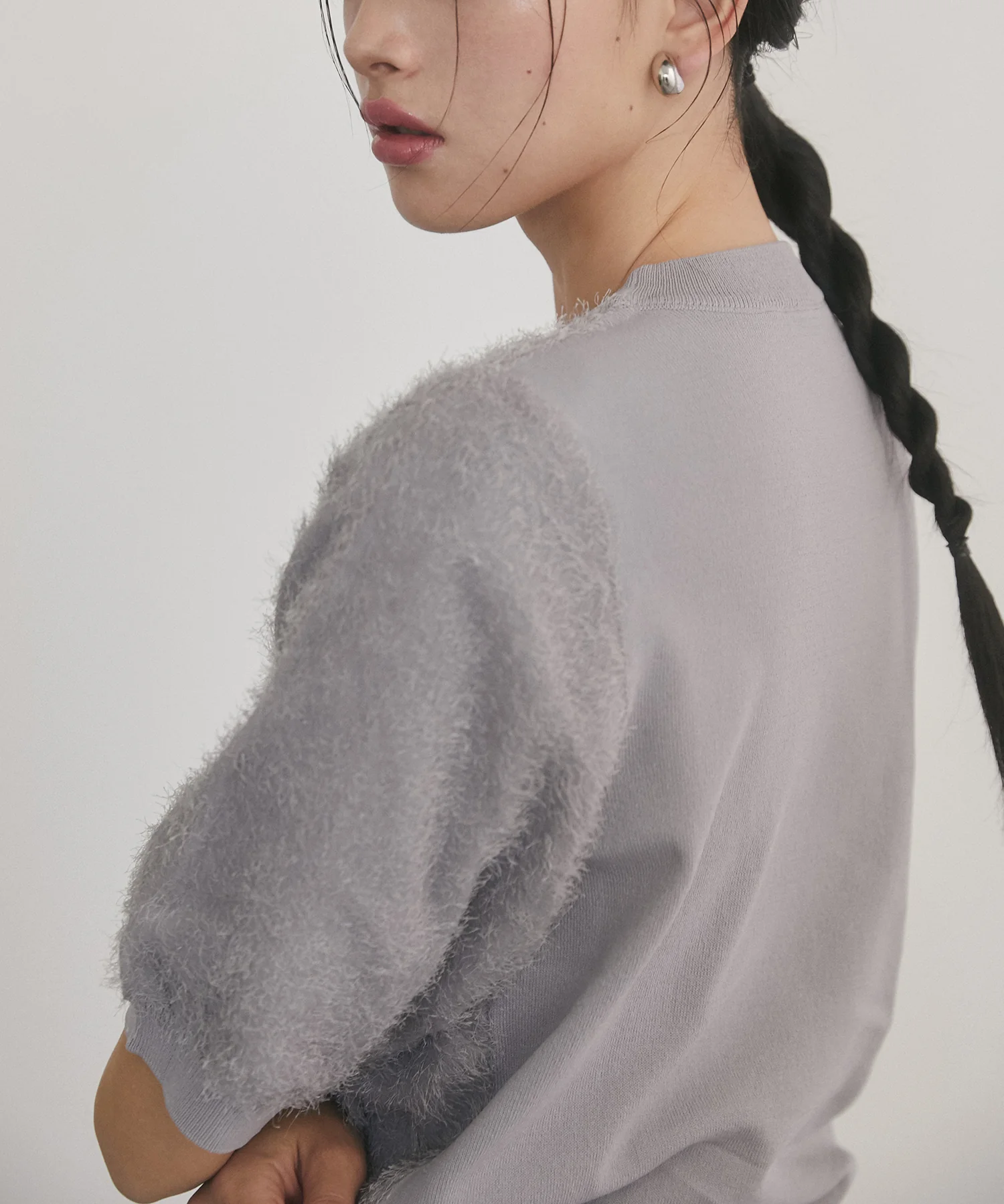 シアージャガード ハーフスリーブニット