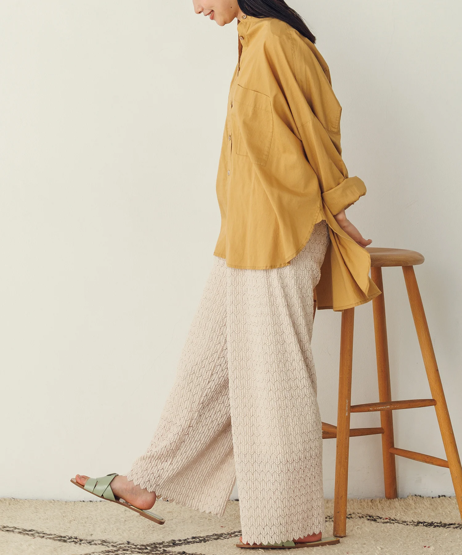 バンドカラーシャツ