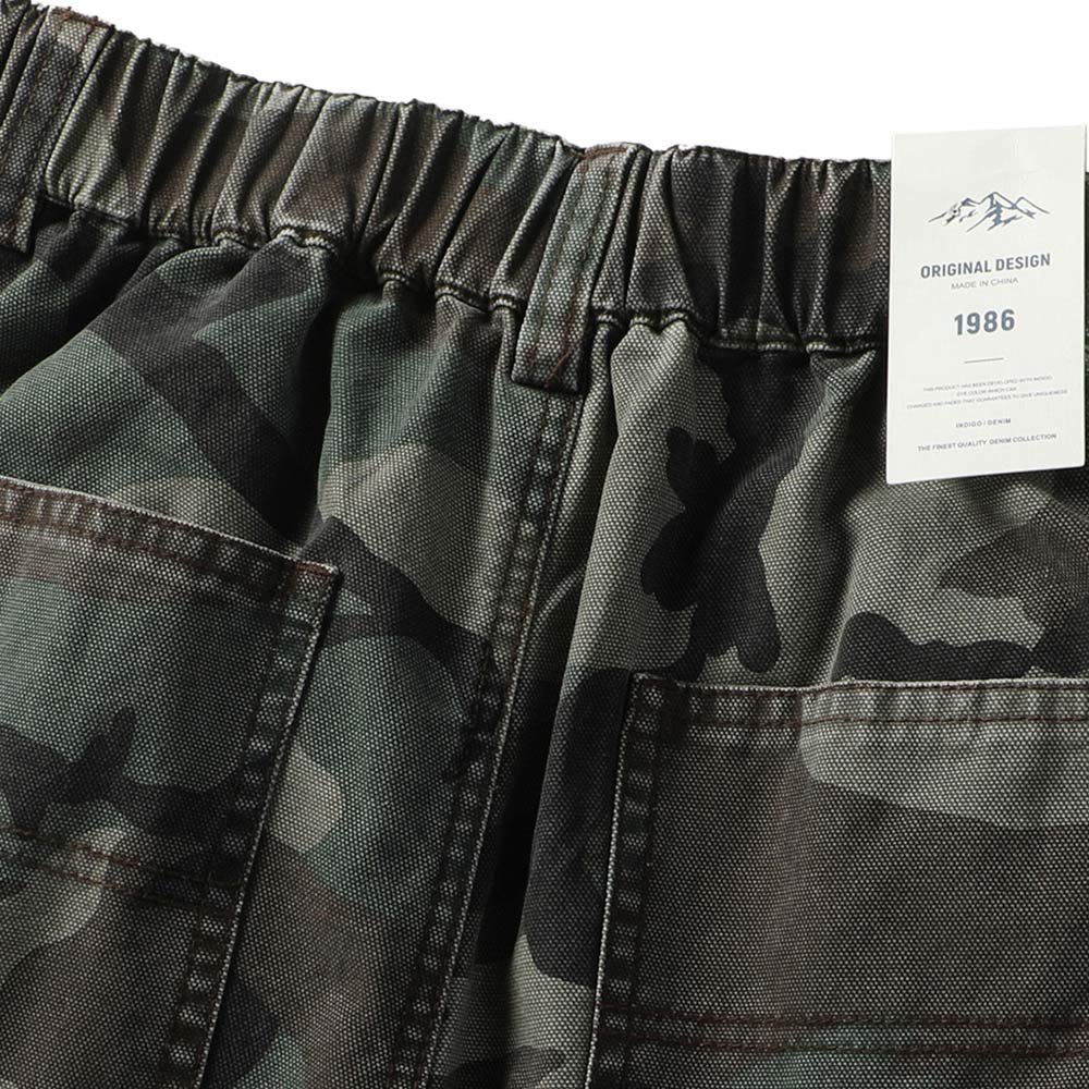 アメカジミリタリー風M81 BDU迷彩ショートワークパンツ