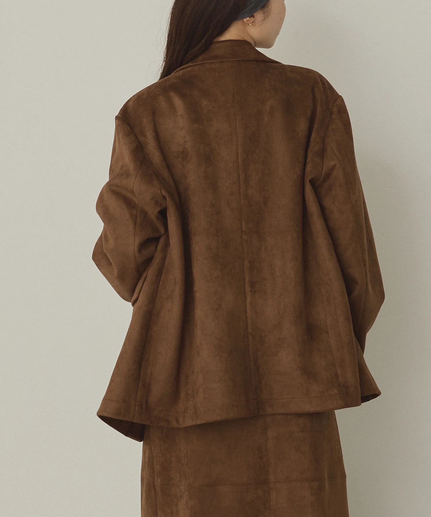 フェイクスウェード テーラードジャケット