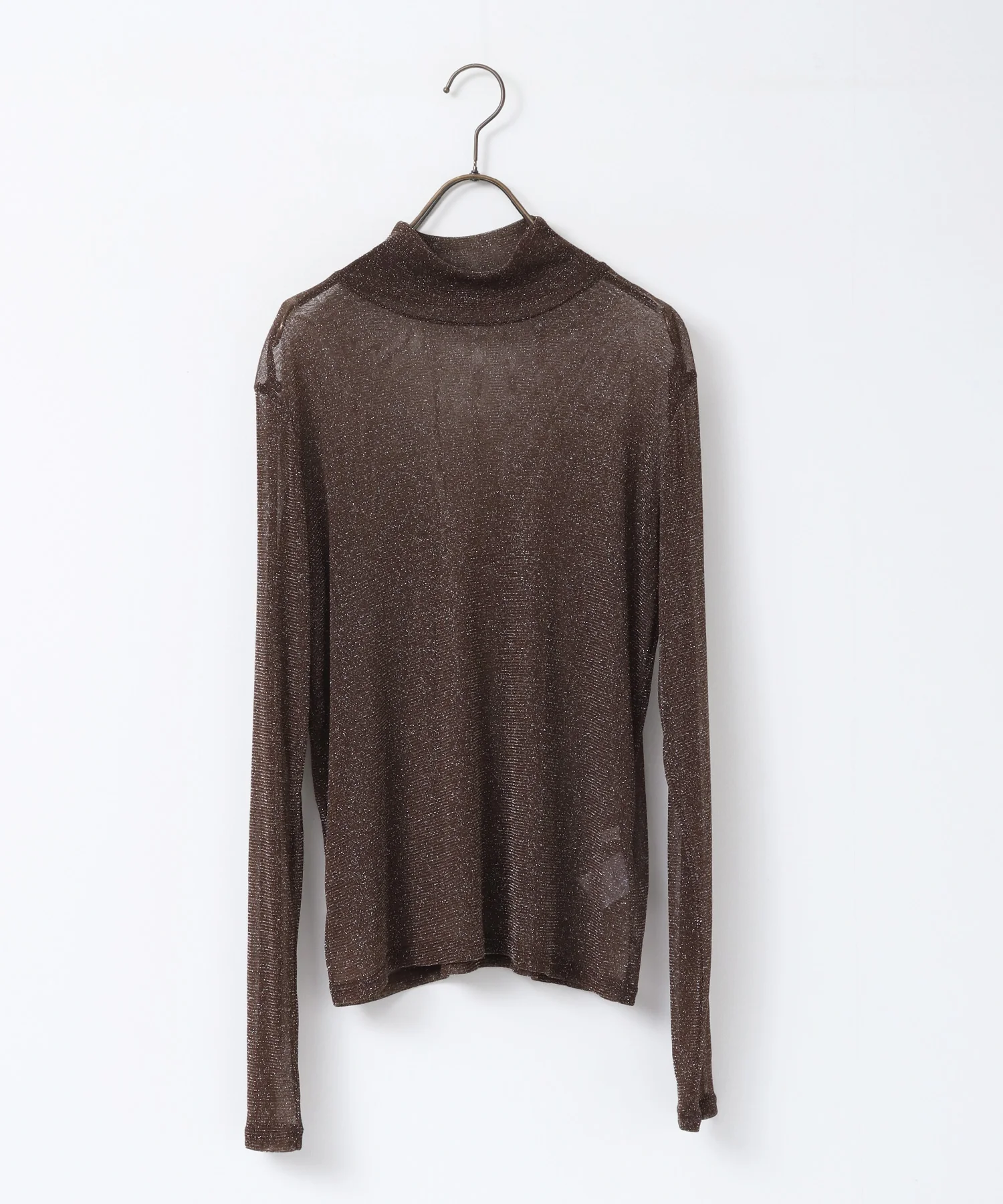 【新色追加】ラメシアー ハイネックトップス