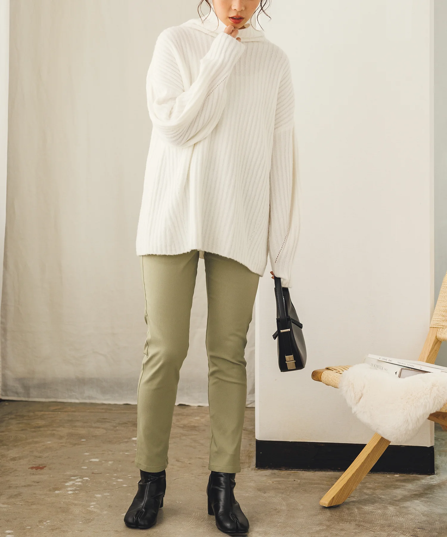 【ストレッチ】裏起毛バリラクテーパードパンツ S Mサイズ