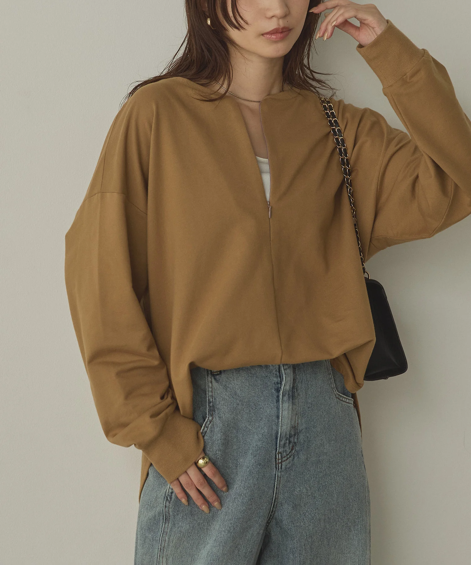 【WEB限定/別注】2WAY ハーフジップスウェット