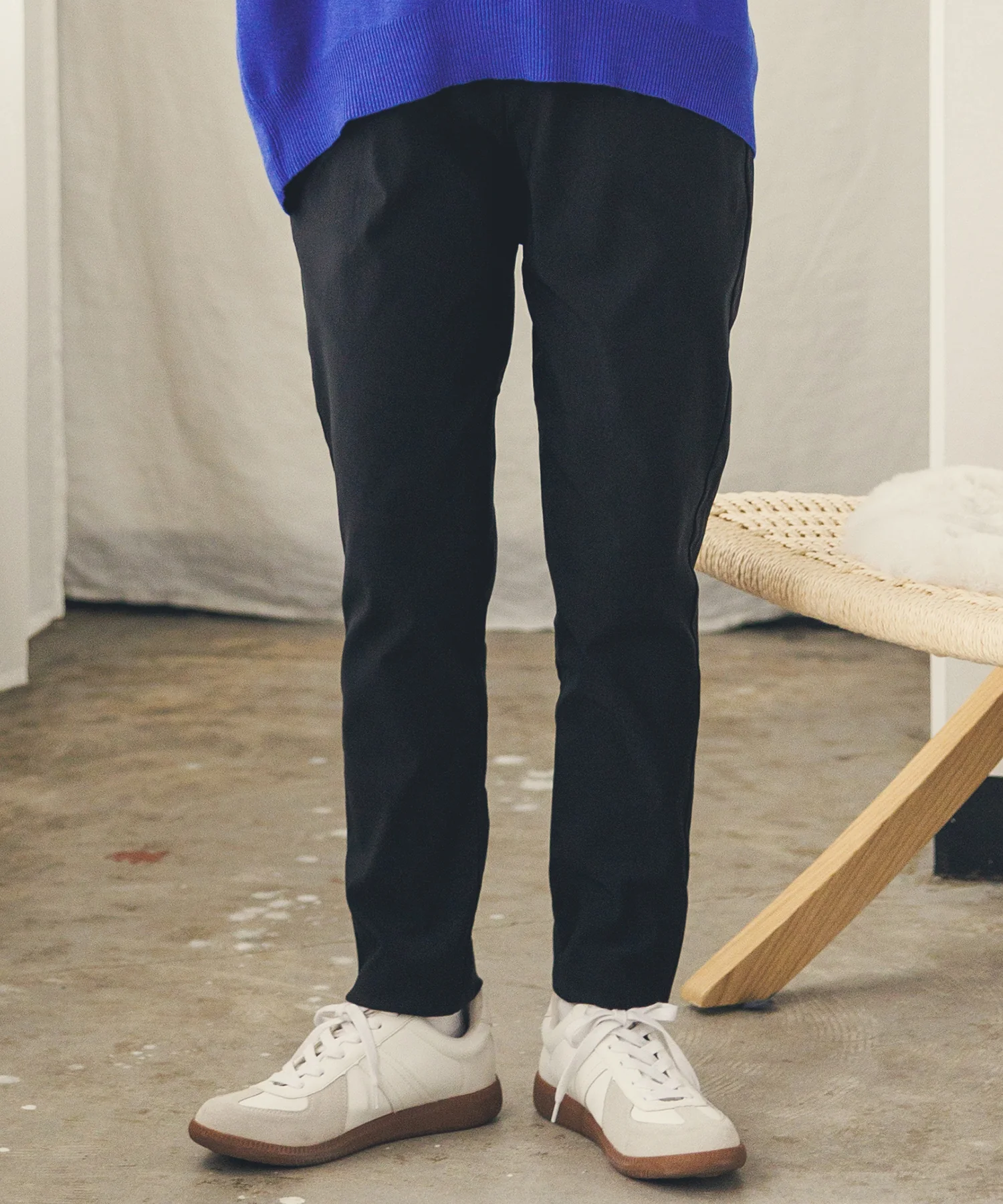 裏起毛 バリらくテーパードスキニーパンツ S Mサイズ