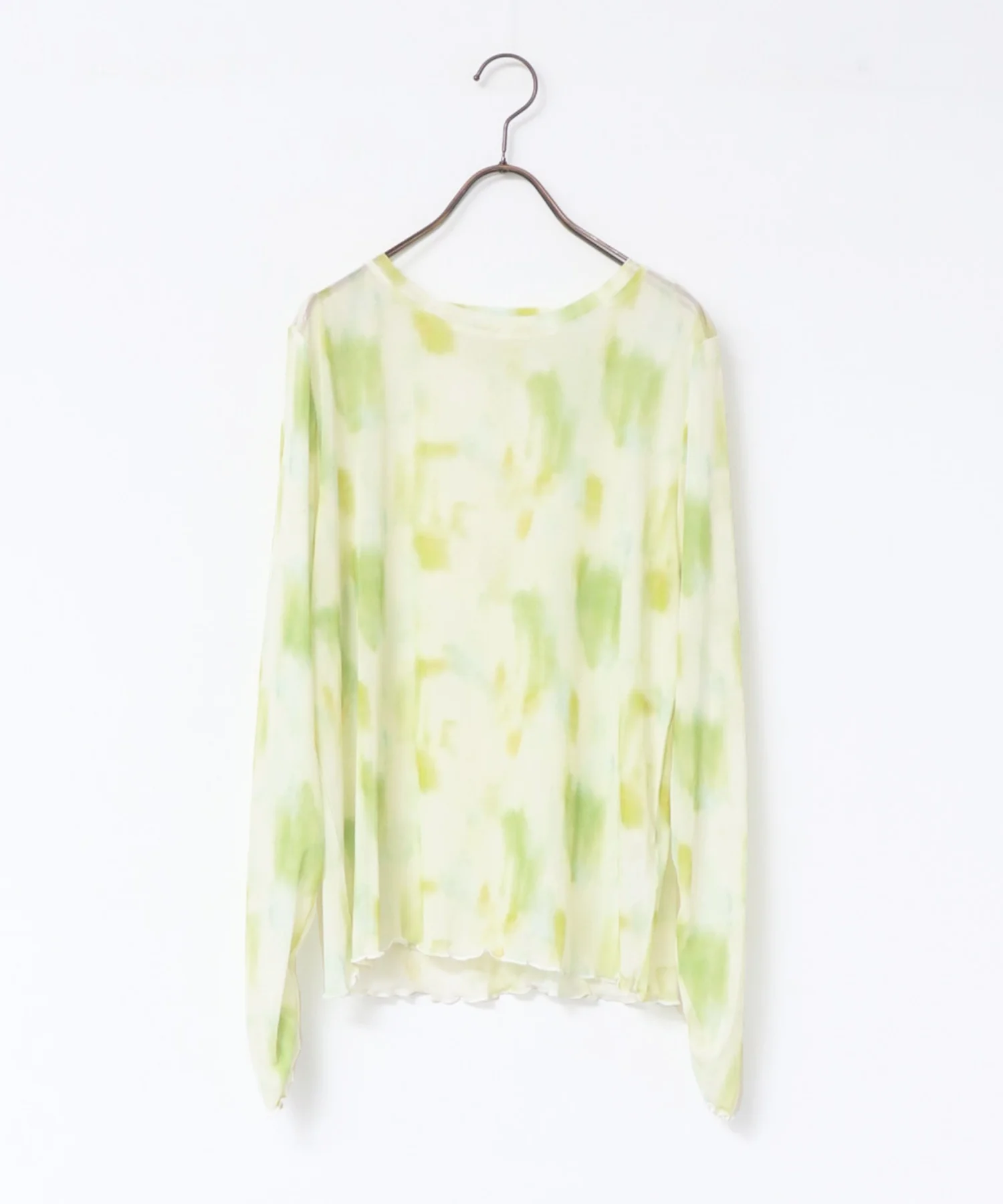 ニュアンス柄シアートップス