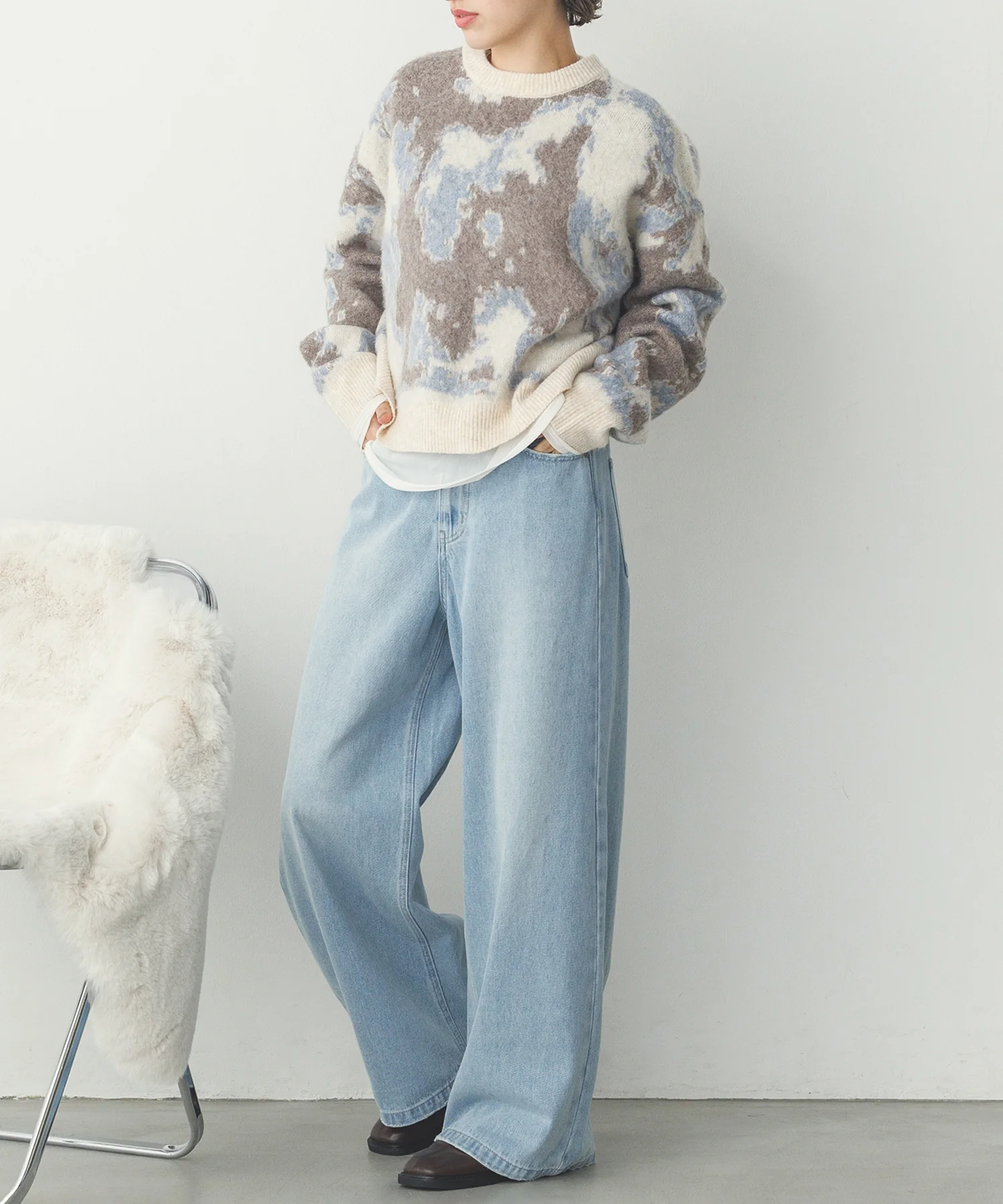 デニム/ツイル バギーパンツ