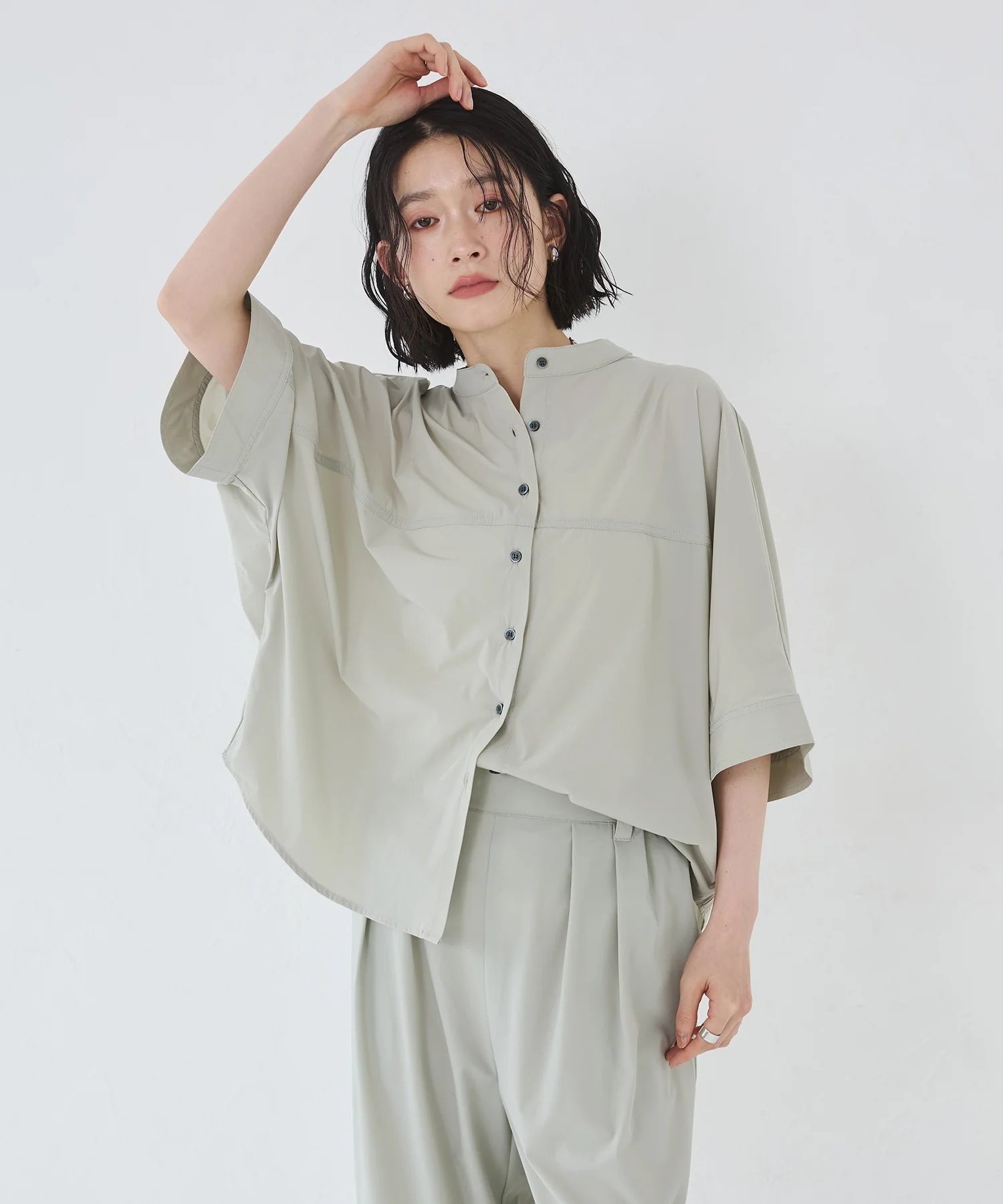 【接触冷感】ドルマンシャツ