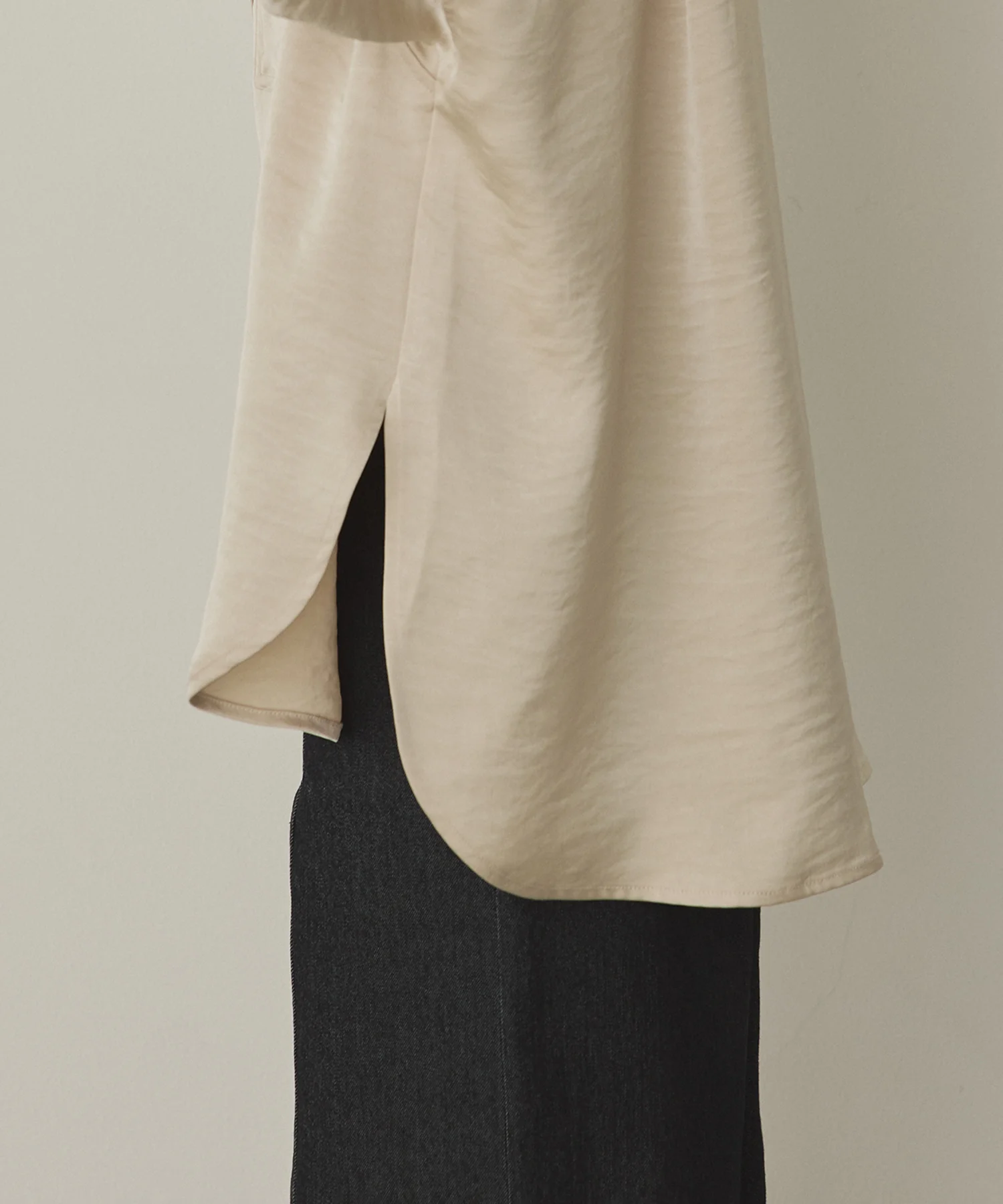 マットサテン オーバーシャツ