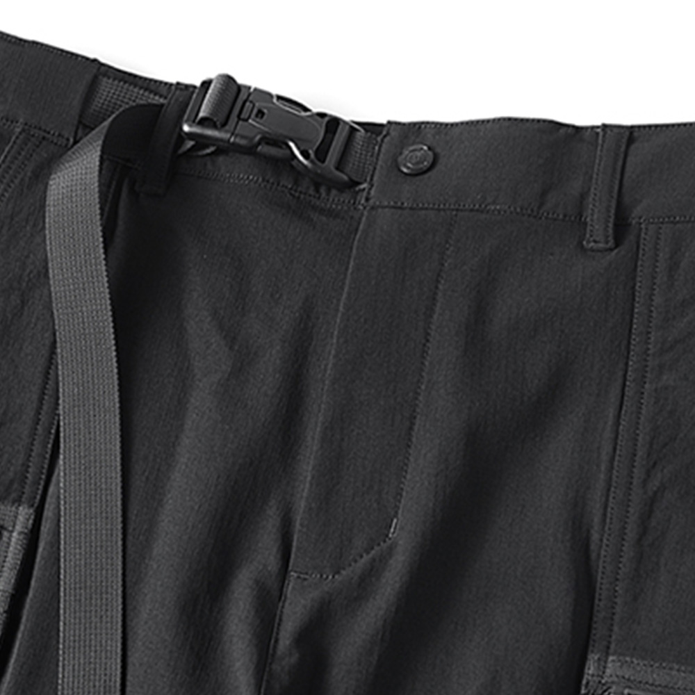 防水・耐引裂　取り外し可能なグログランテープ付き パラシュートパンツ