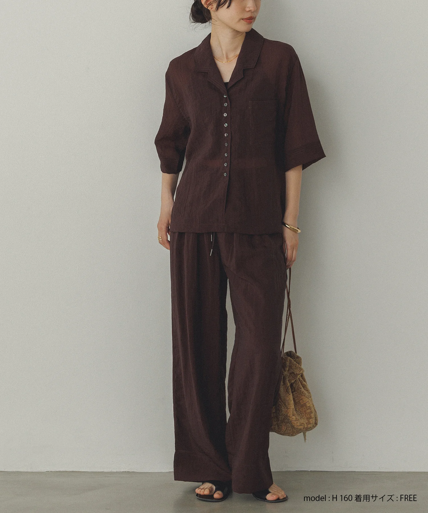 半袖 ツヤシアーシャツ