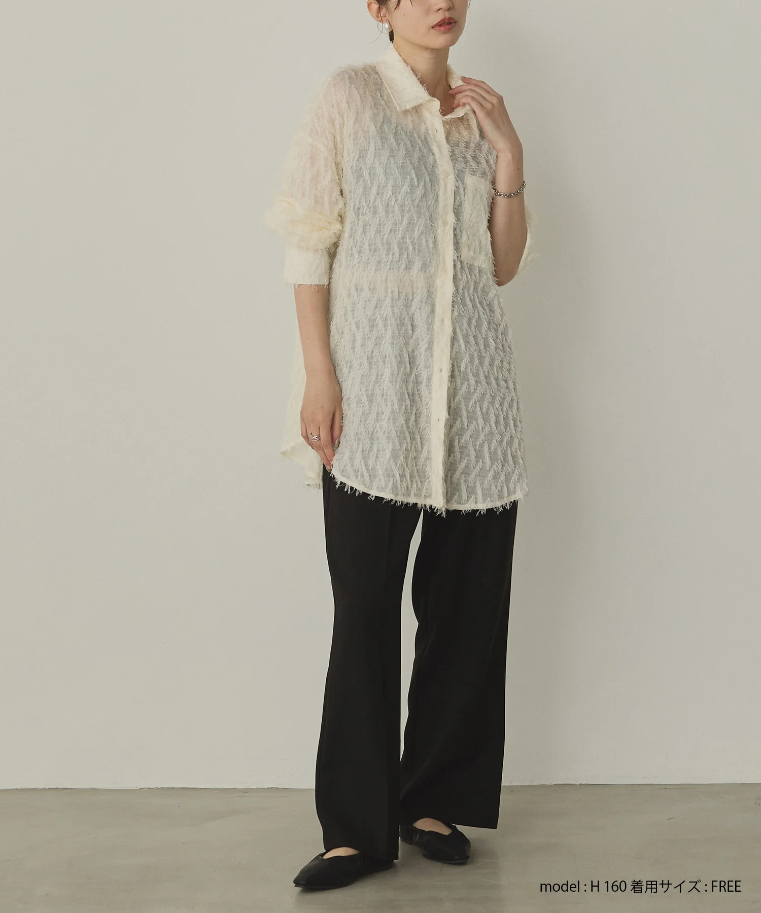 フェザーライク オーバーシアーシャツ