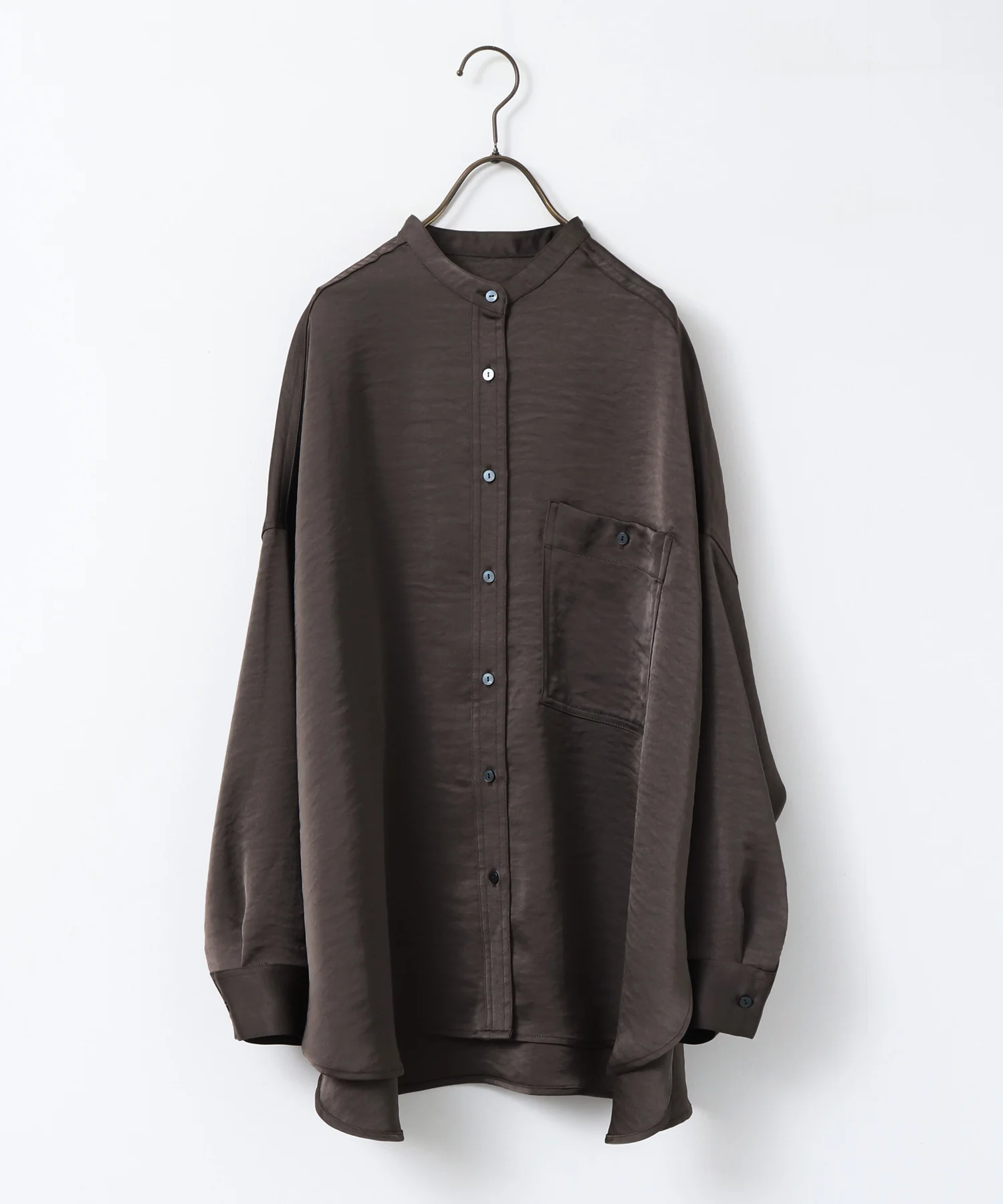 マットサテン オーバーシャツ