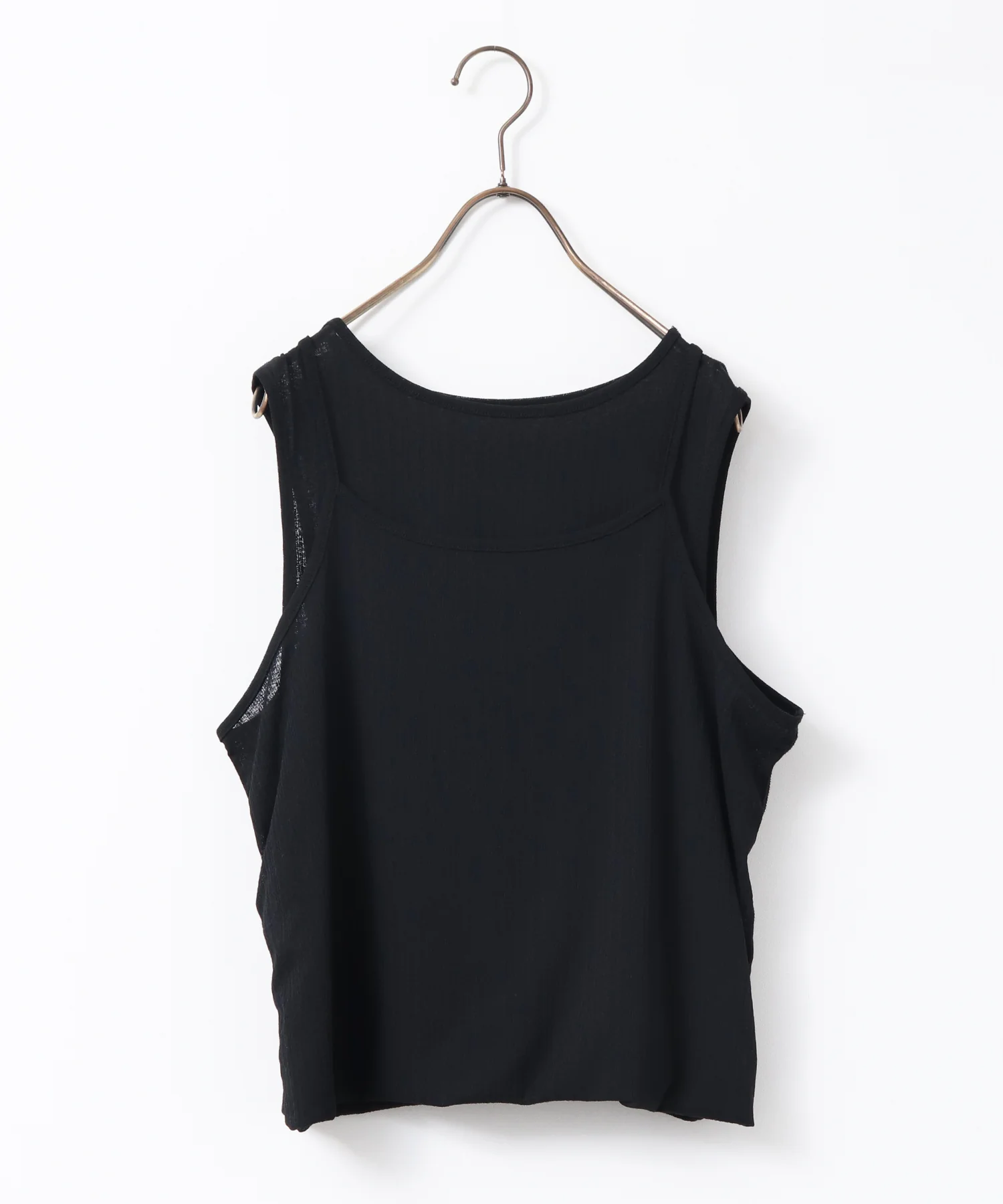 ランダムリブ シアータンクトップ