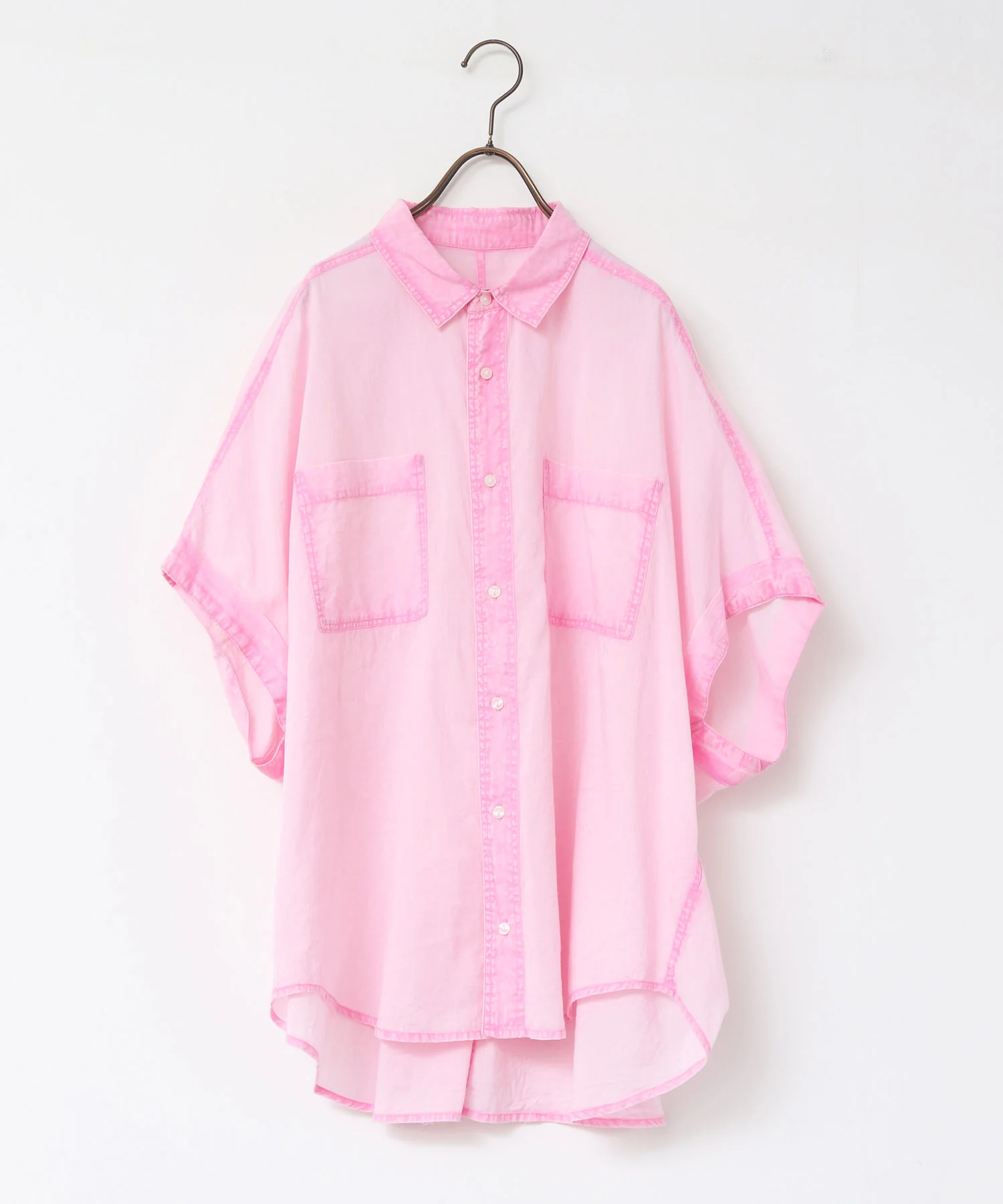 コットンボイル 半袖シャツ