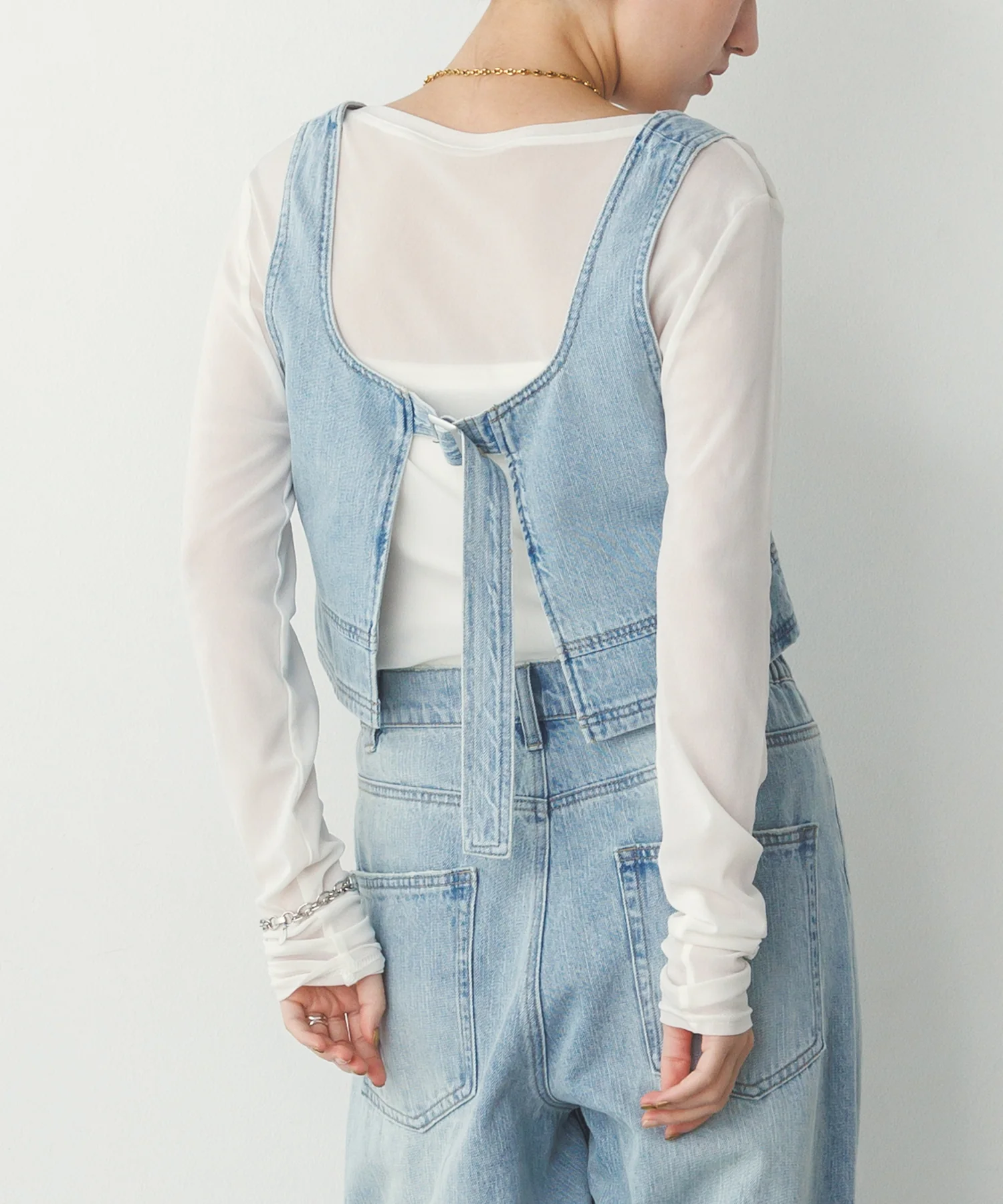 【WEB限定/別注】スラブデニム ビスチェ