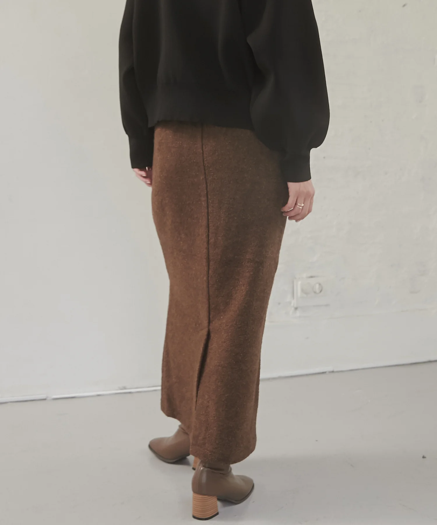 ミニブークレ ロングスカート