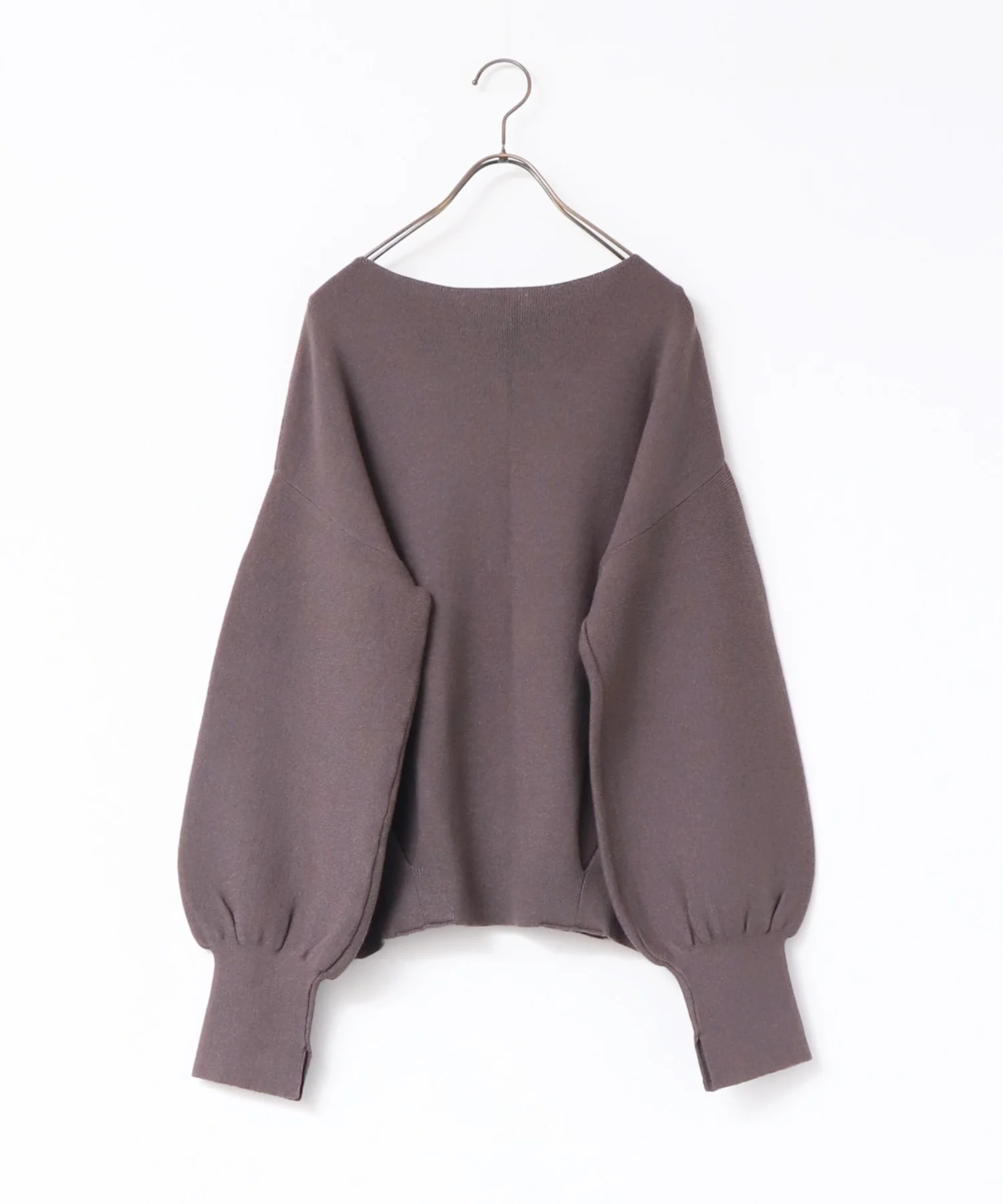 静電気防止 やわもちヤーン ぽわん袖ニット