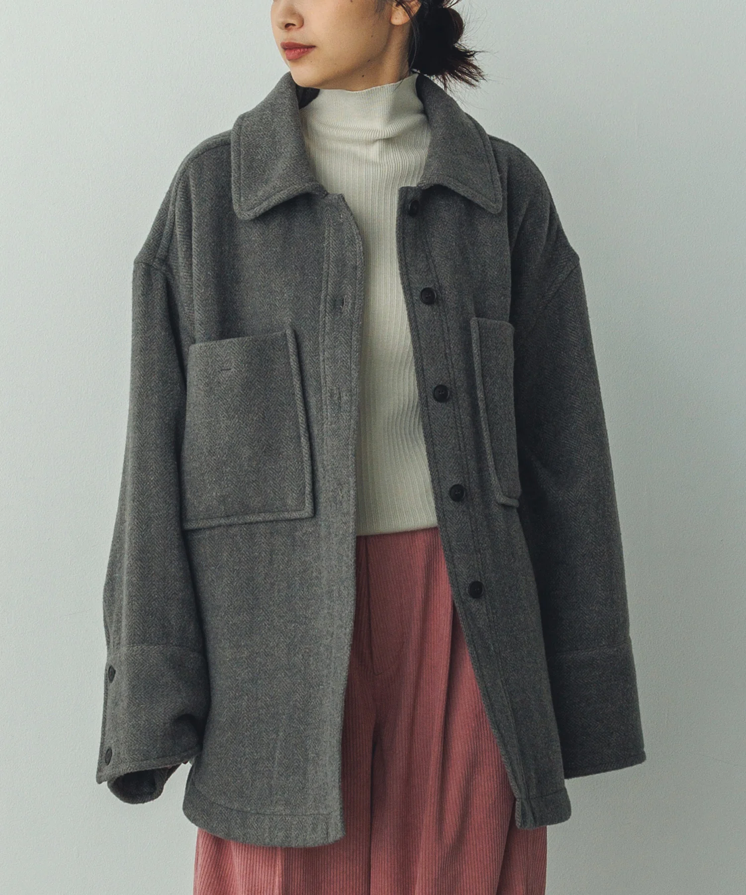 オーバーシャツブルゾン