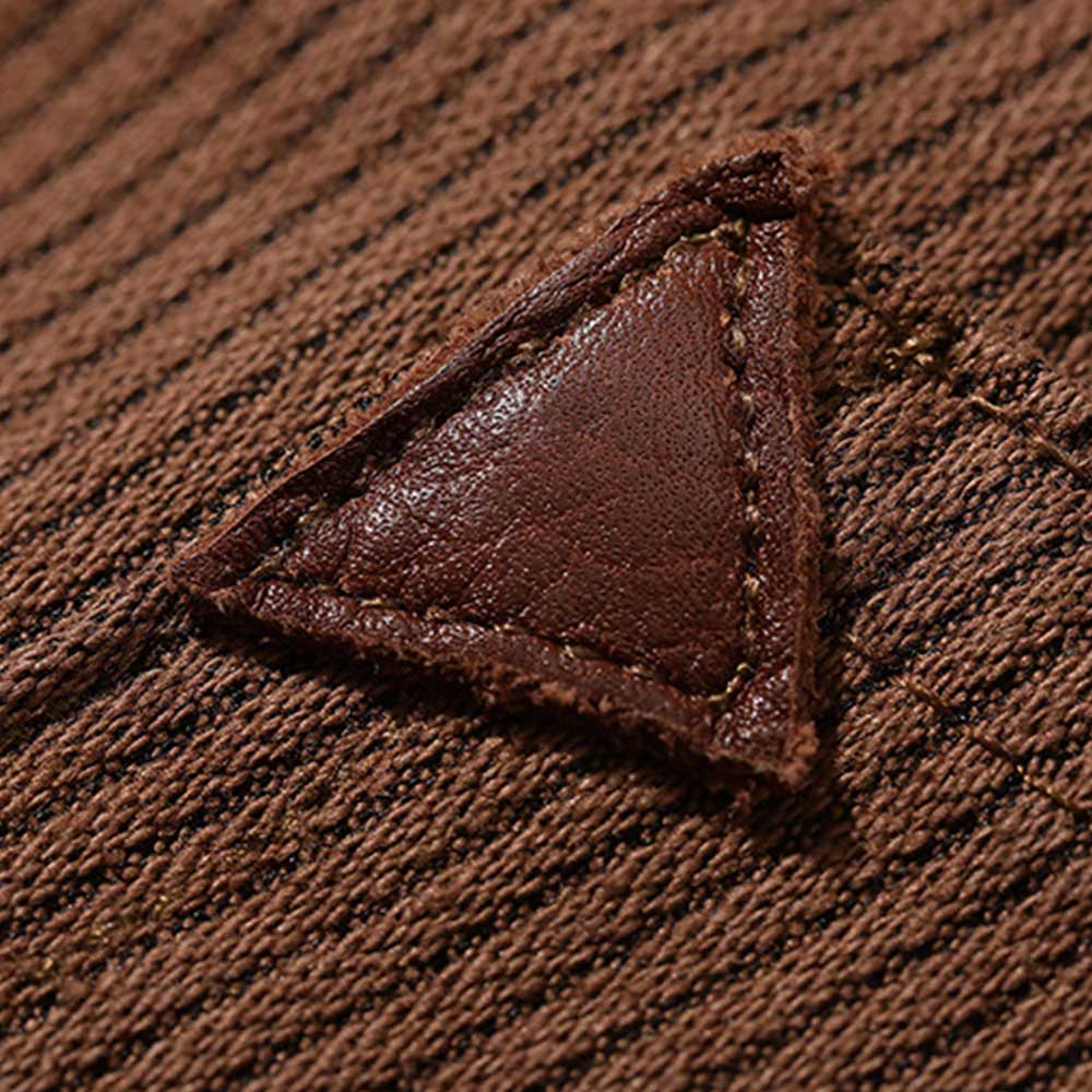 アメカジ　ウエスタンレトロ風刺繍ストライプシャツ