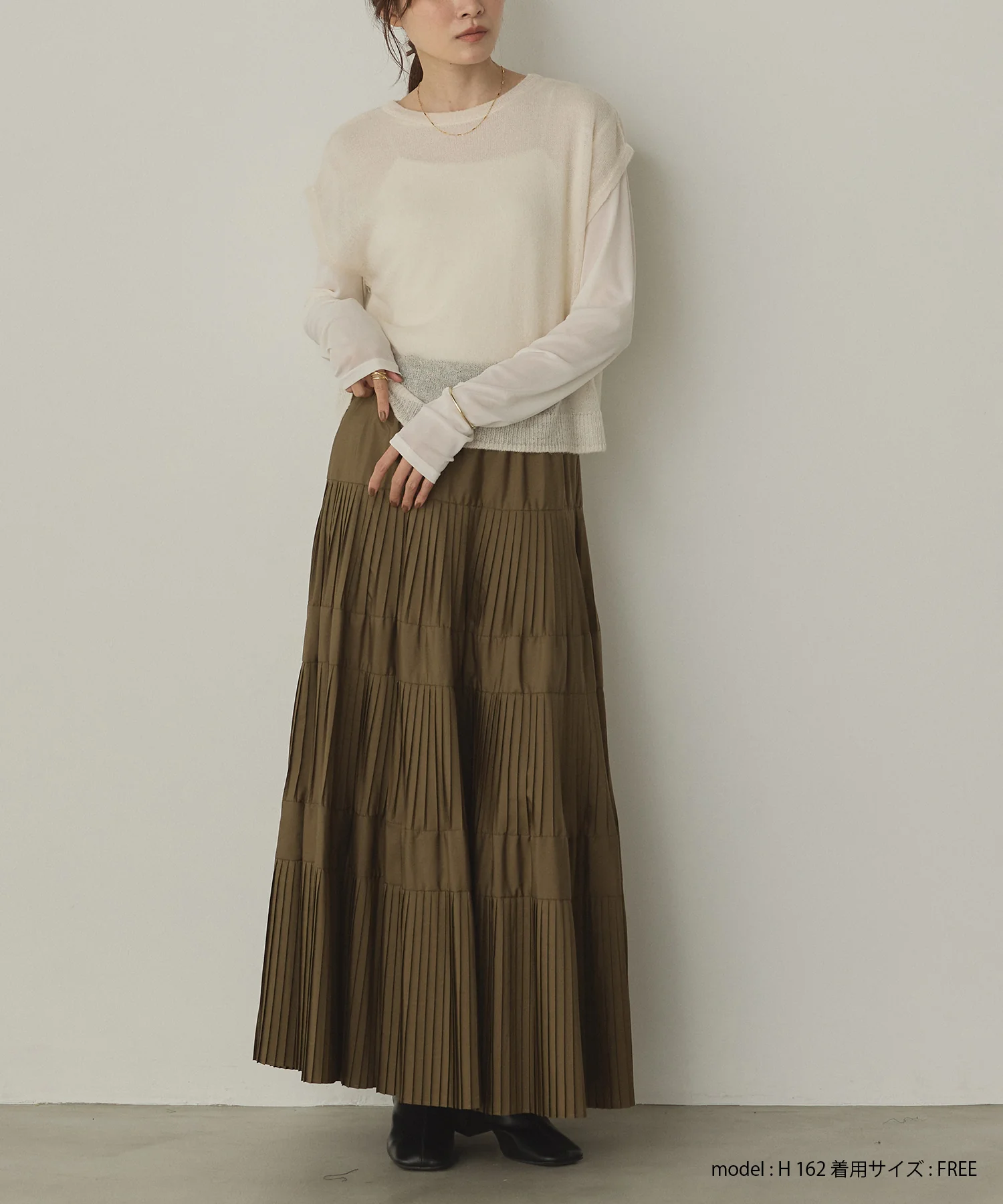 前後2WAY バックリボンシアーニット