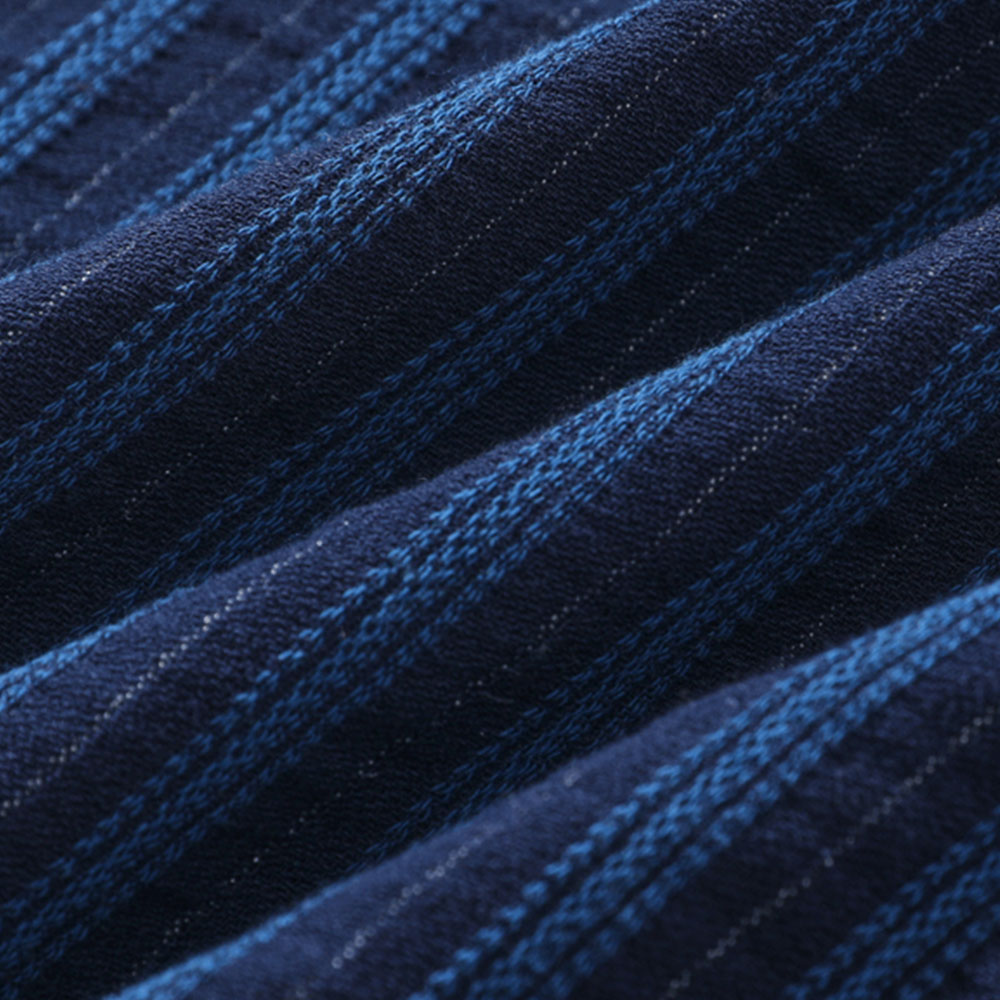 和風ストライプキューバ シャツ 半袖 