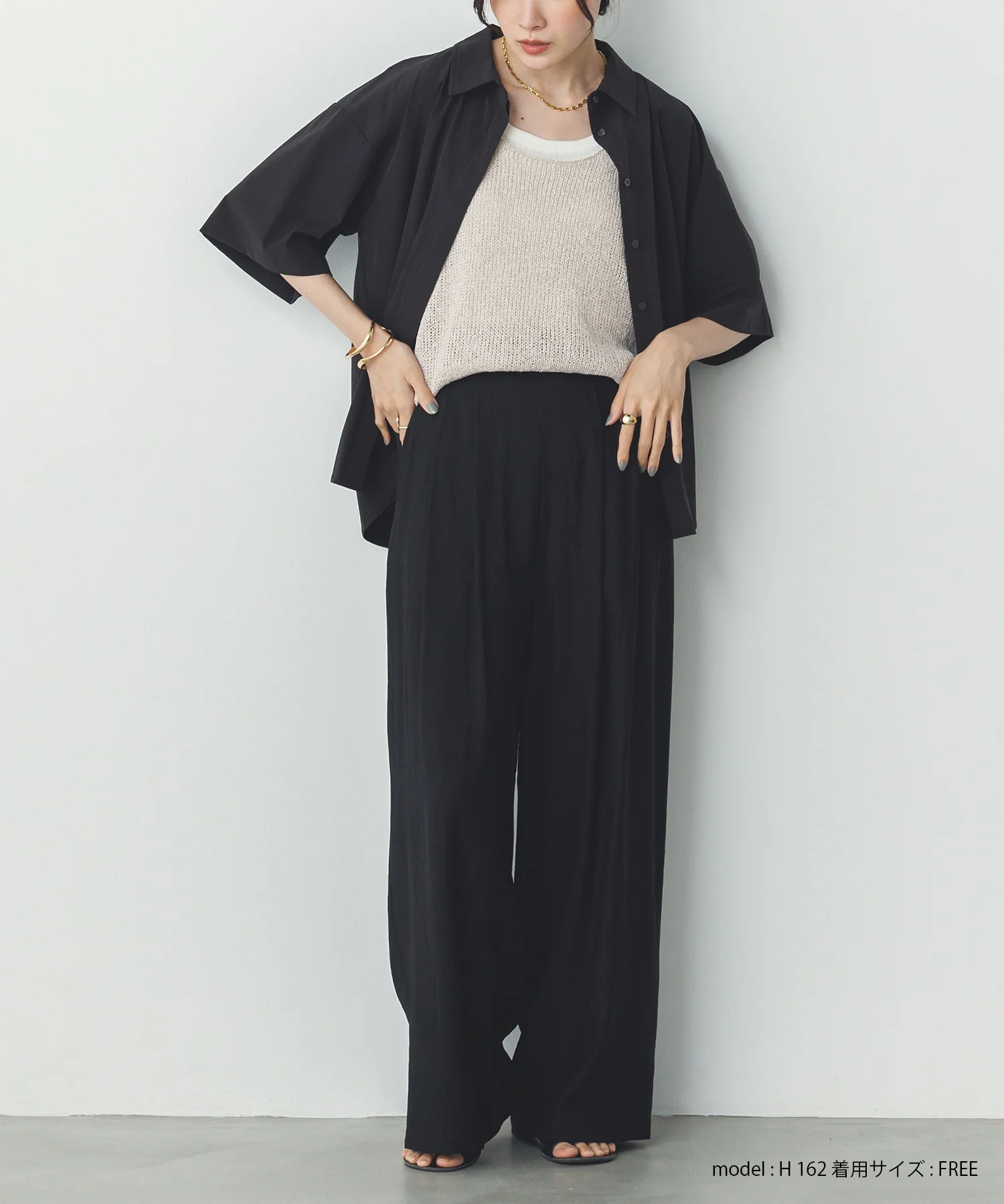 【新色追加】【接触冷感】 バックタックシャツ