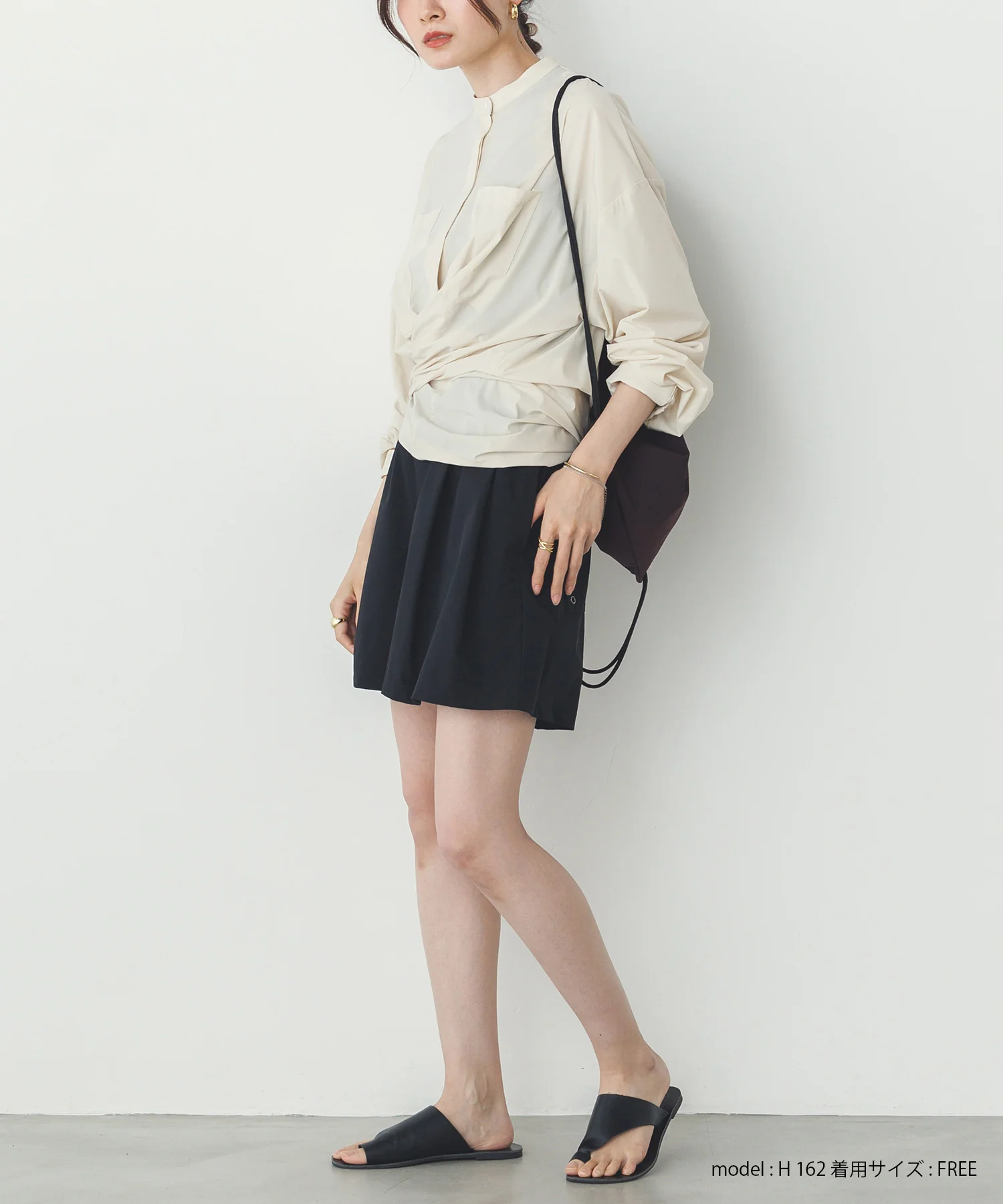 【新色追加】【接触冷感】2WAY カシュクールシャツ