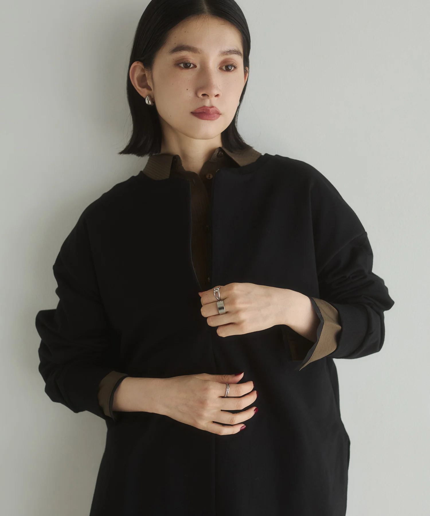 【WEB限定/別注】2WAY ハーフジップスウェット