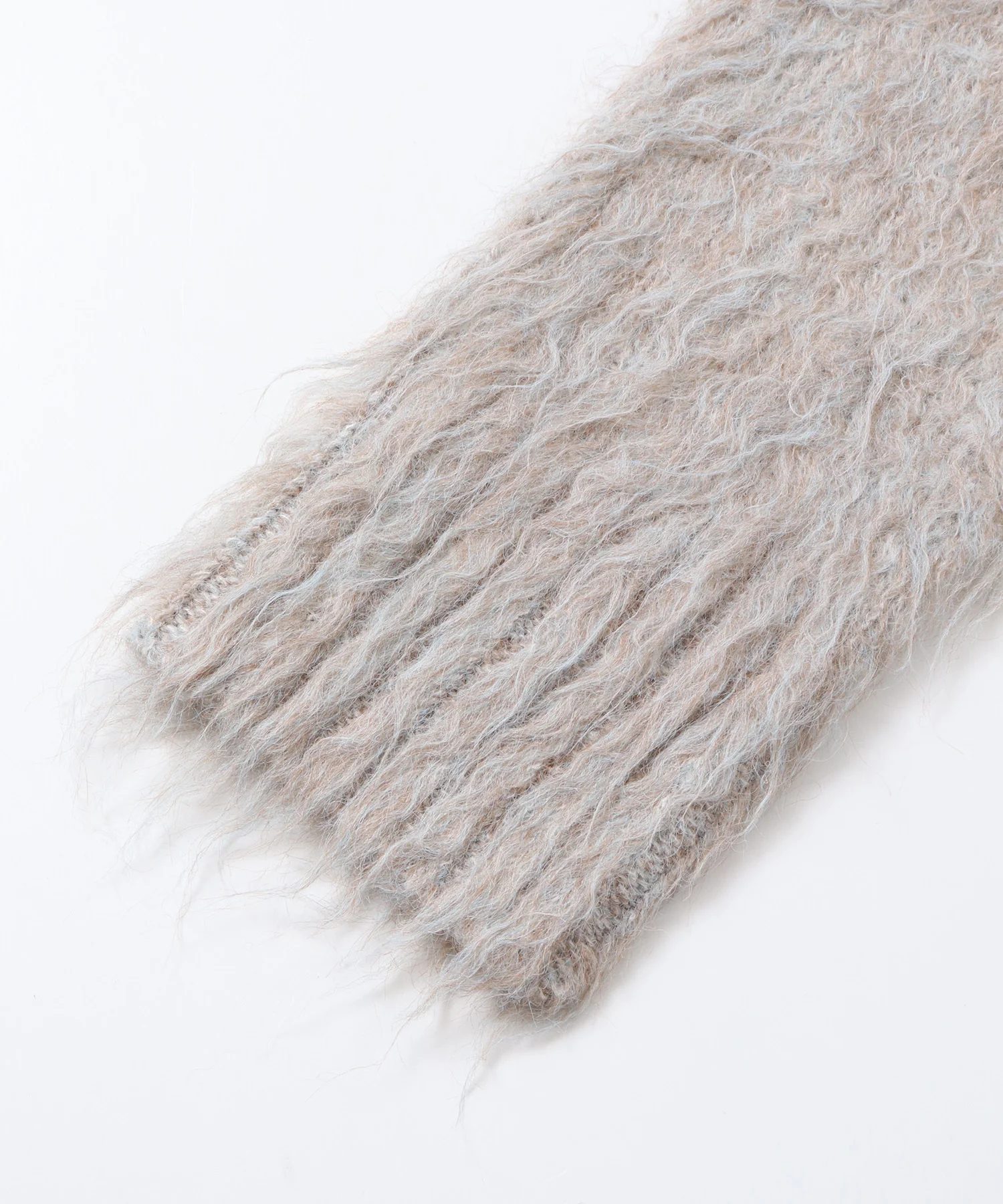 起毛シャギー ニットカーディガン