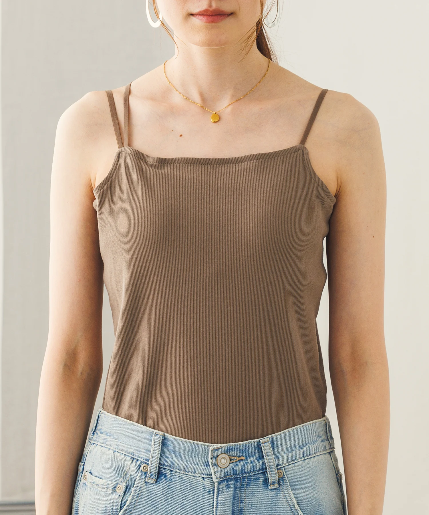 カップ付きアシメキャミソール