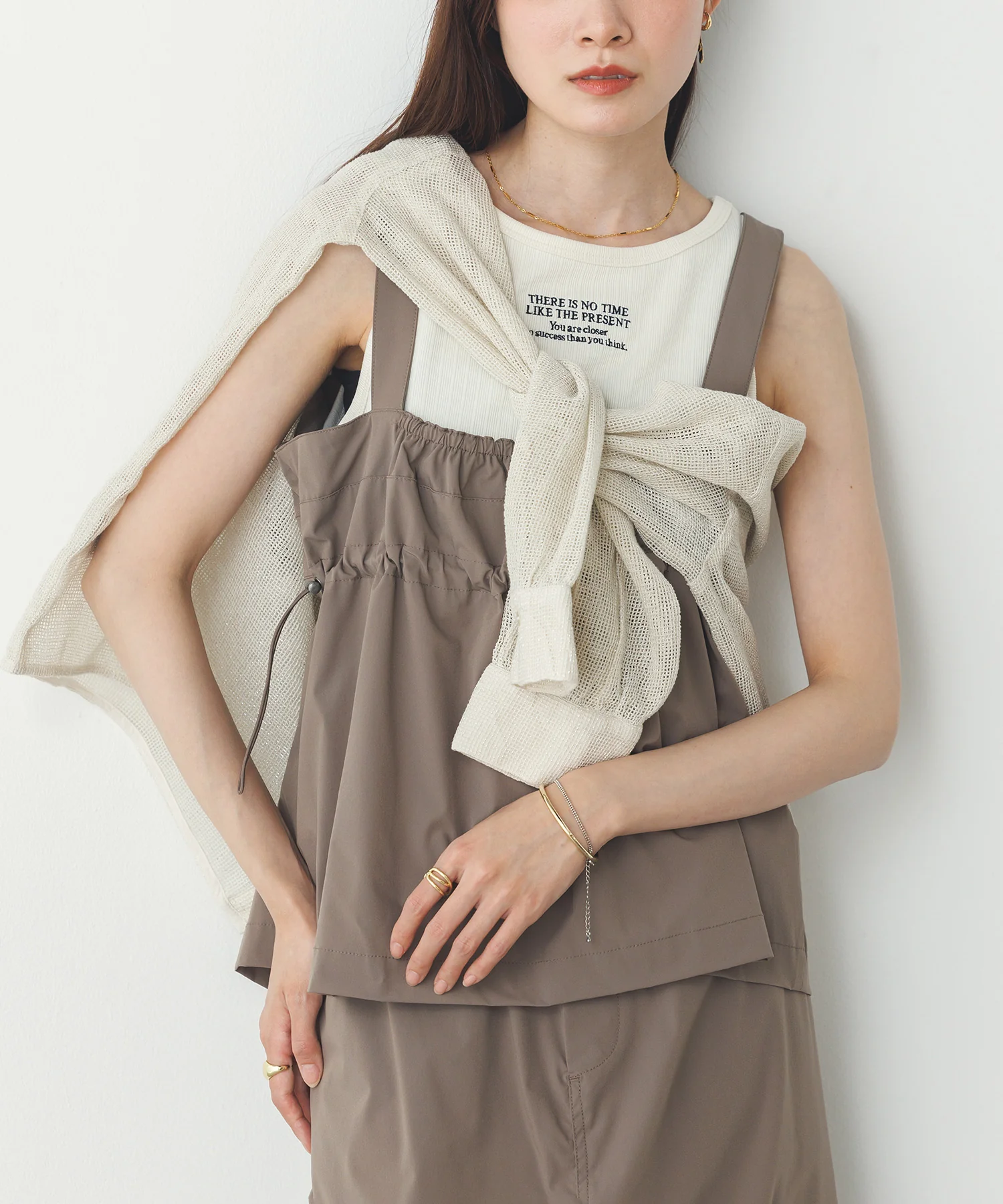 【接触冷感】2WAY バックドロストビスチェ