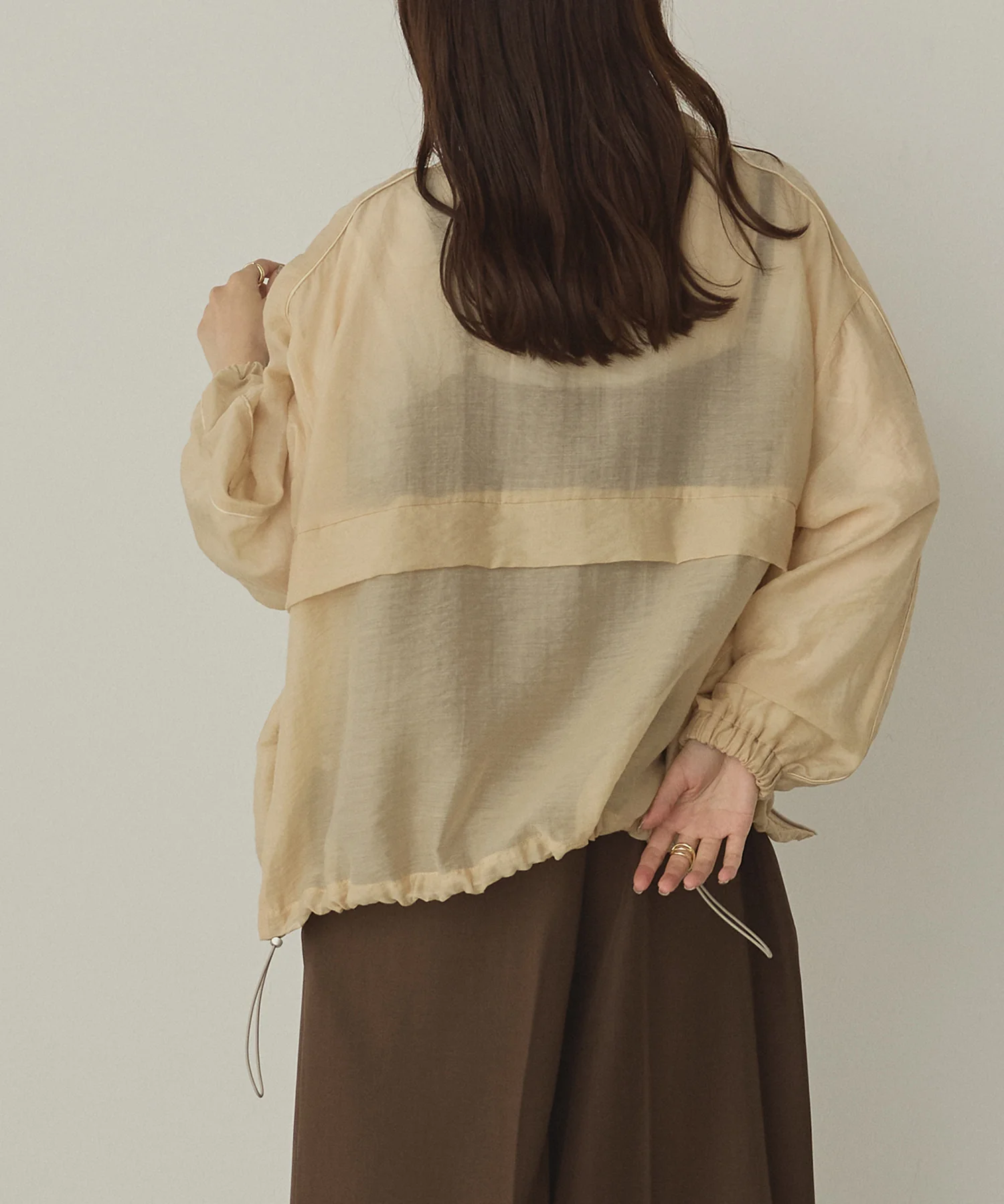 セルロース ナイロンシアー Wジップブルゾン