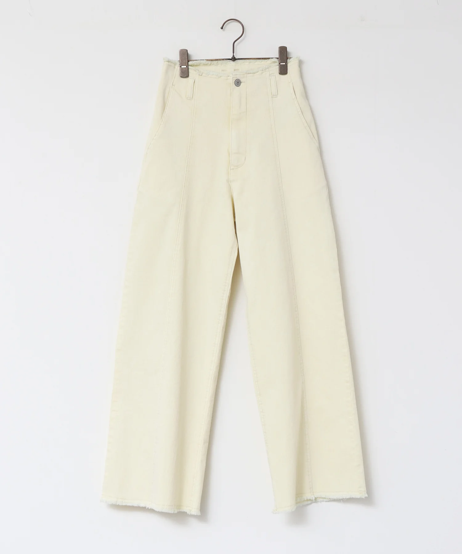 デニム/ツイル ハイウエストワイドパンツ