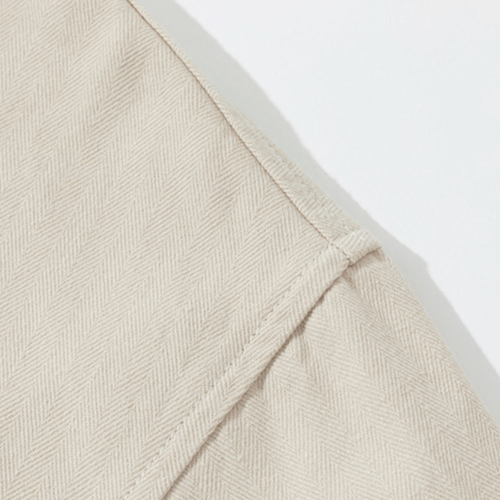 トグルボタン立体ポケット　 コットンワークシャツ